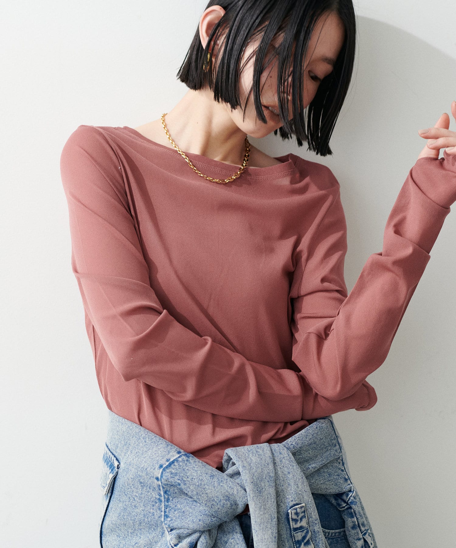 NICE CLAUP / OLIVE des OLIVE OUTLET(ナイスクラップ  / オリーブ デ オリーブ アウトレット) 【LARUTA】メッシュチュールプルオーバー