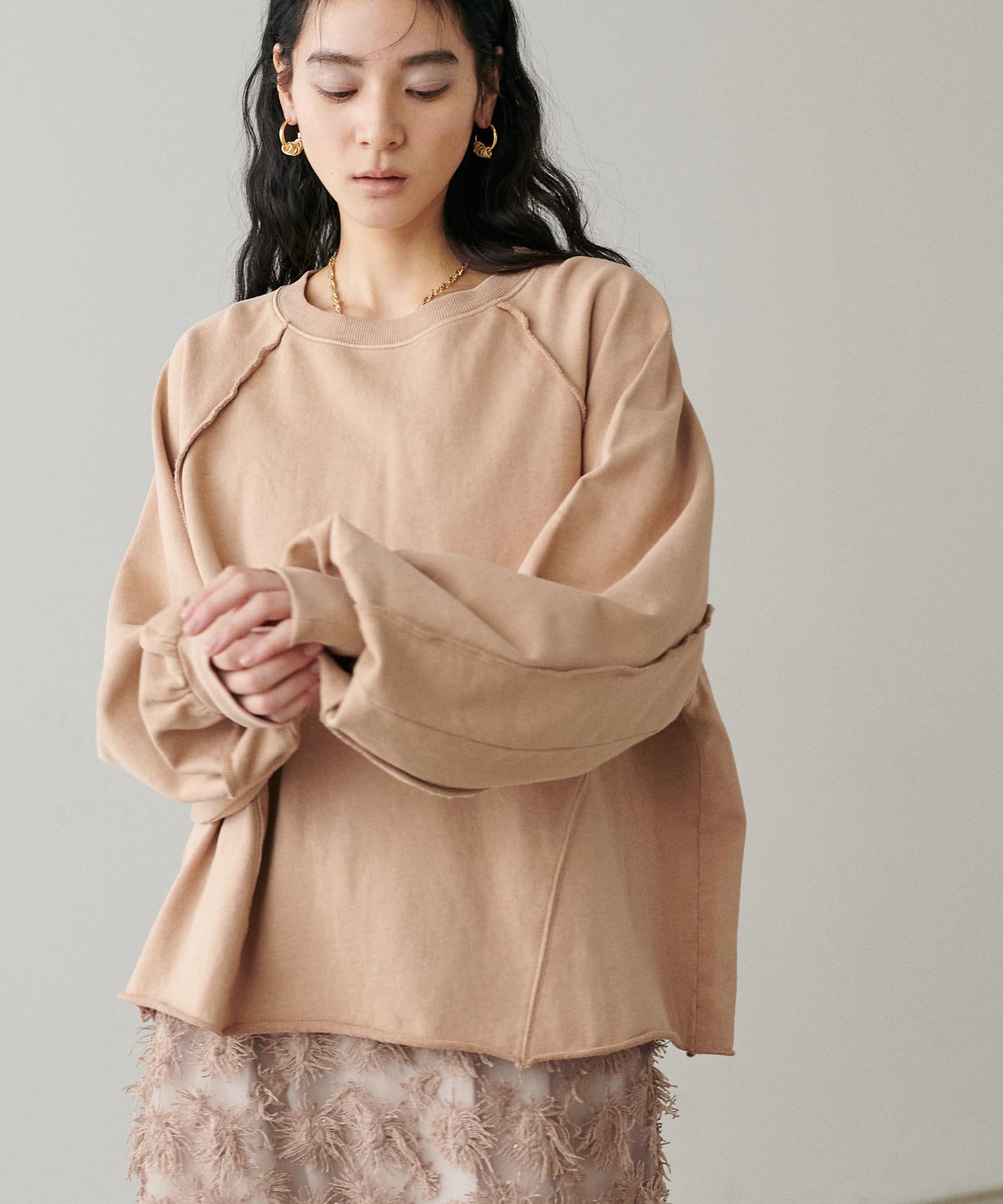 NICE CLAUP / OLIVE des OLIVE OUTLET(ナイスクラップ  / オリーブ デ オリーブ アウトレット) 【LARUTA】ヴィンテージライクスウェットプルオーバー