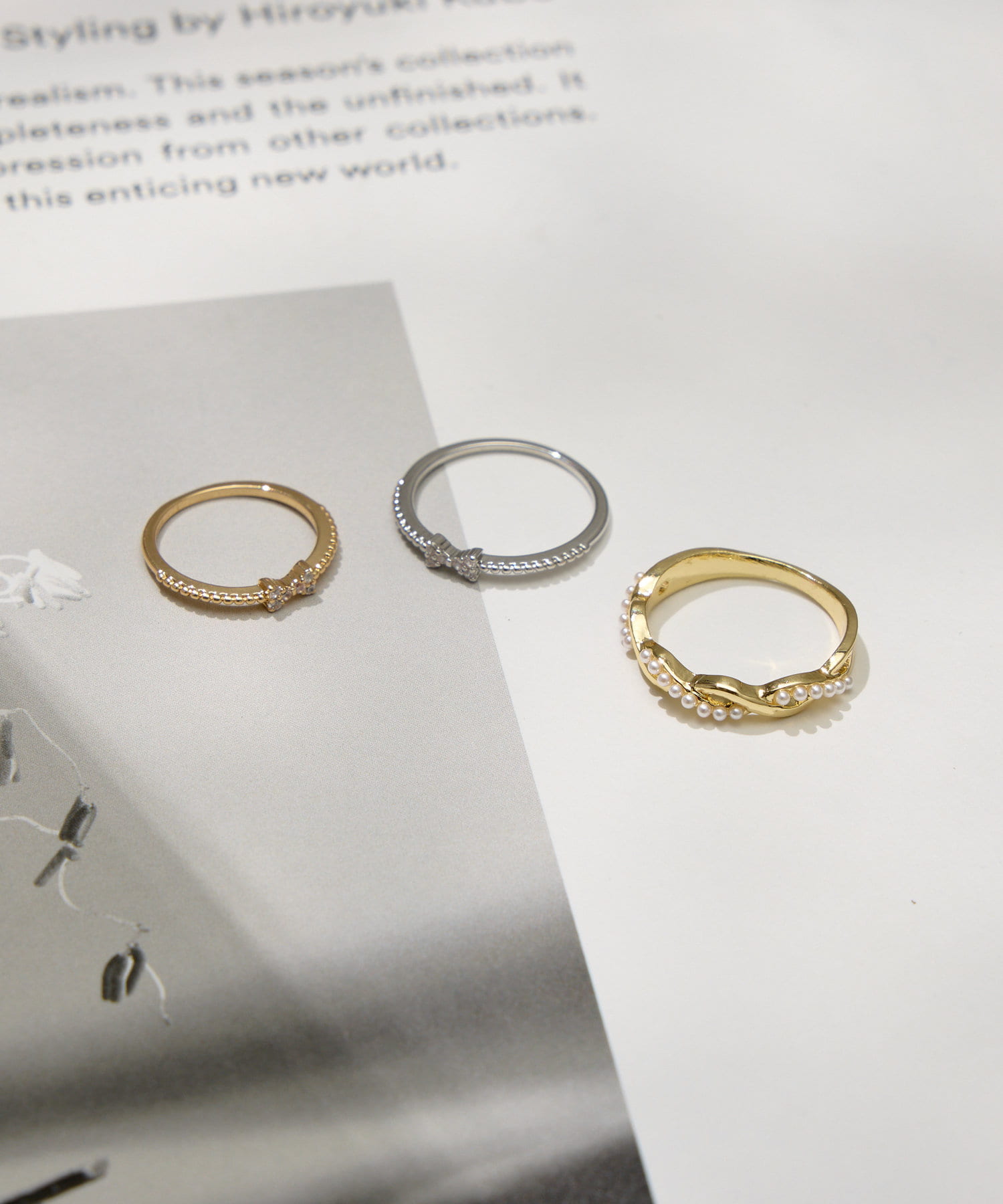 Lattice(ラティス) ストーンリボンピンキーリング