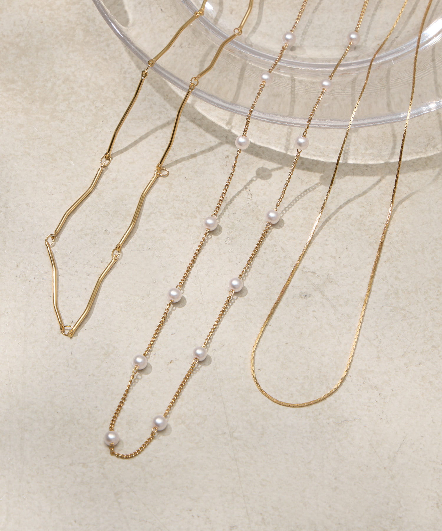 Lattice(ラティス) うねうねパールネックレスセット(3P)