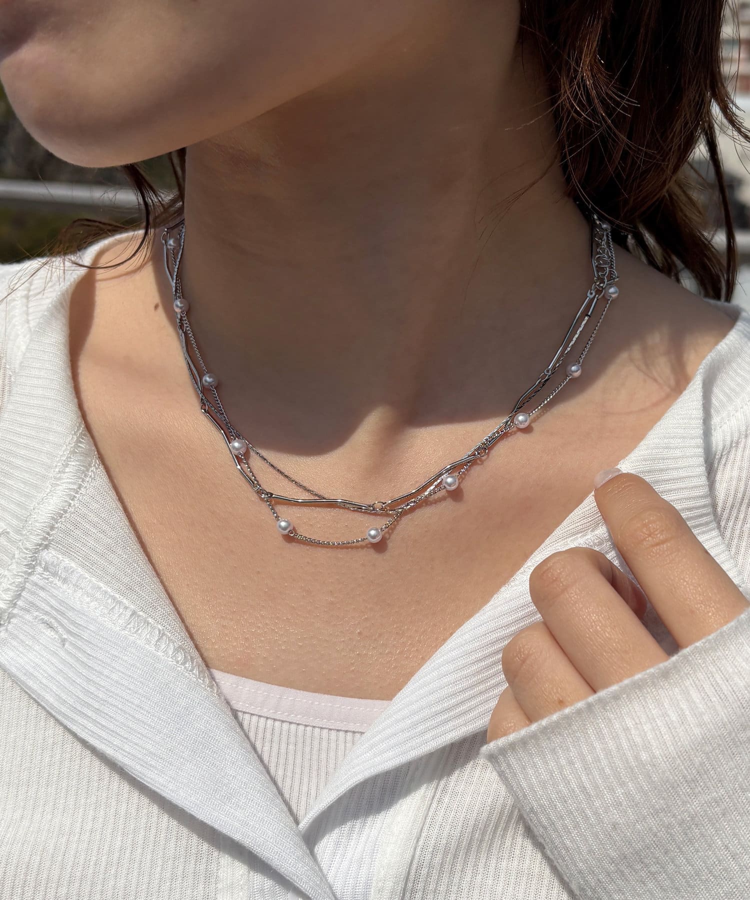 Lattice(ラティス) うねうねパールネックレスセット(3P)