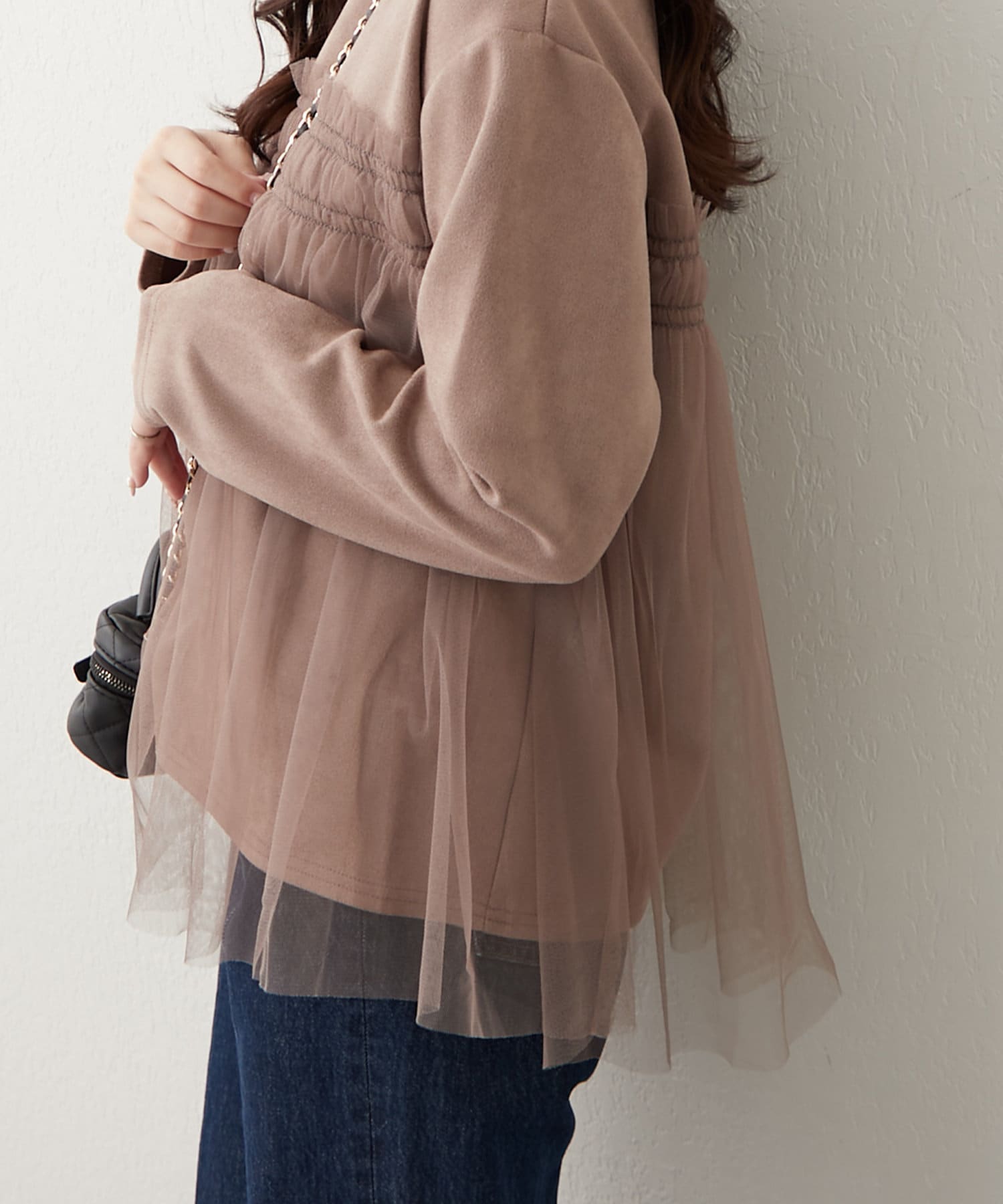 NICE CLAUP / OLIVE des OLIVE OUTLET(ナイスクラップ  / オリーブ デ オリーブ アウトレット) 【RMAF】スエポンチュールドッキングプルオーバー