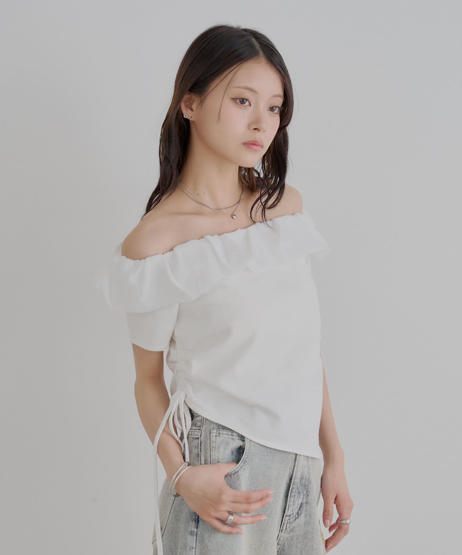 バルーンフリルキャミ付きニットセット JILL by JILL STUART｜バルーンフリルキャミ付きニットセット