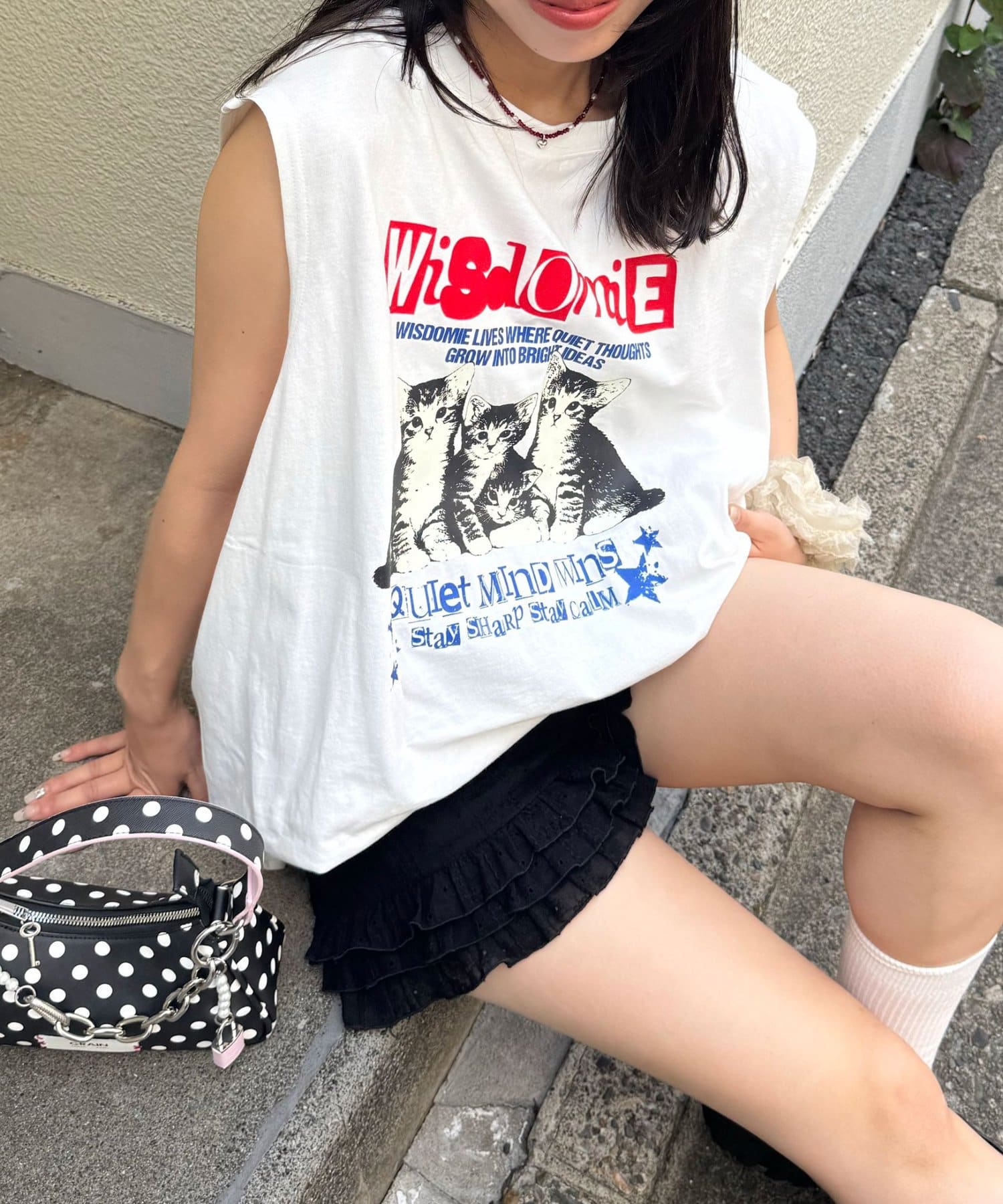 CIAOPANIC(チャオパニック) ピグメントバンドTEE