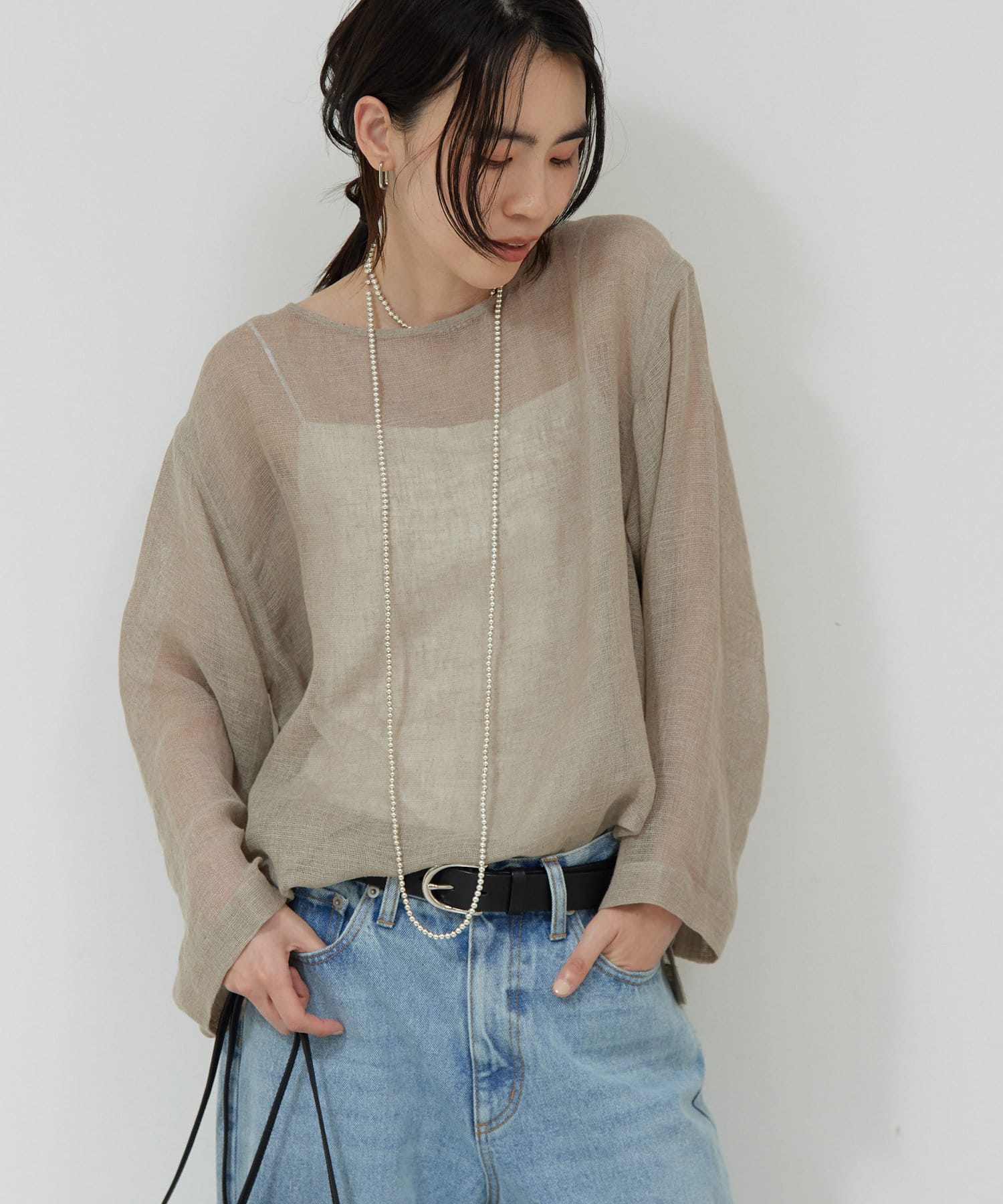 【美品】GALLARDAGALANTE　リネンレーヨン　ダブルベスト　F リネンダブルベスト2 | GALLARDAGALANTE(ガリャルダガランテ