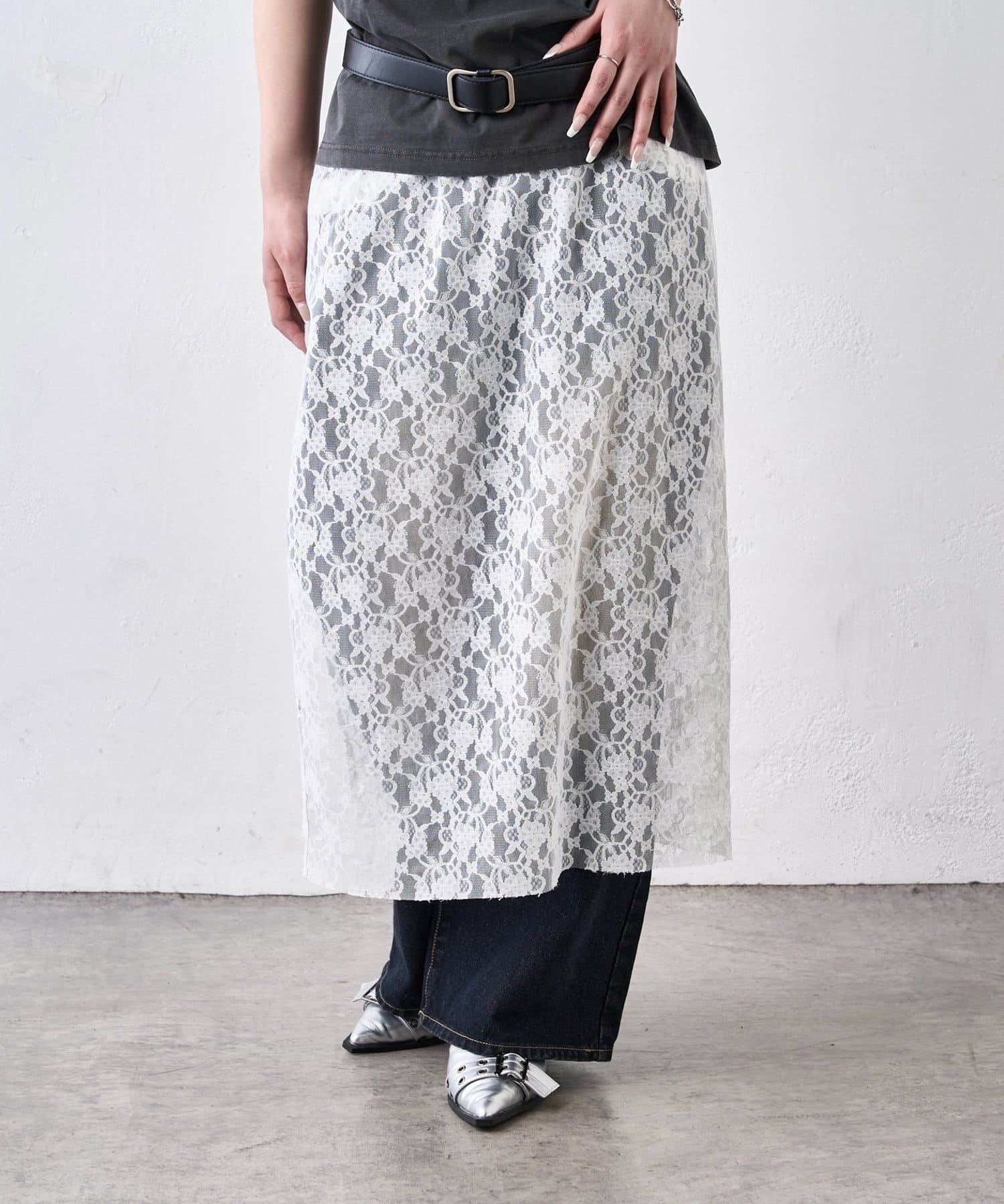 WHO’S WHO gallery(フーズフーギャラリー) レイヤードレーススカート