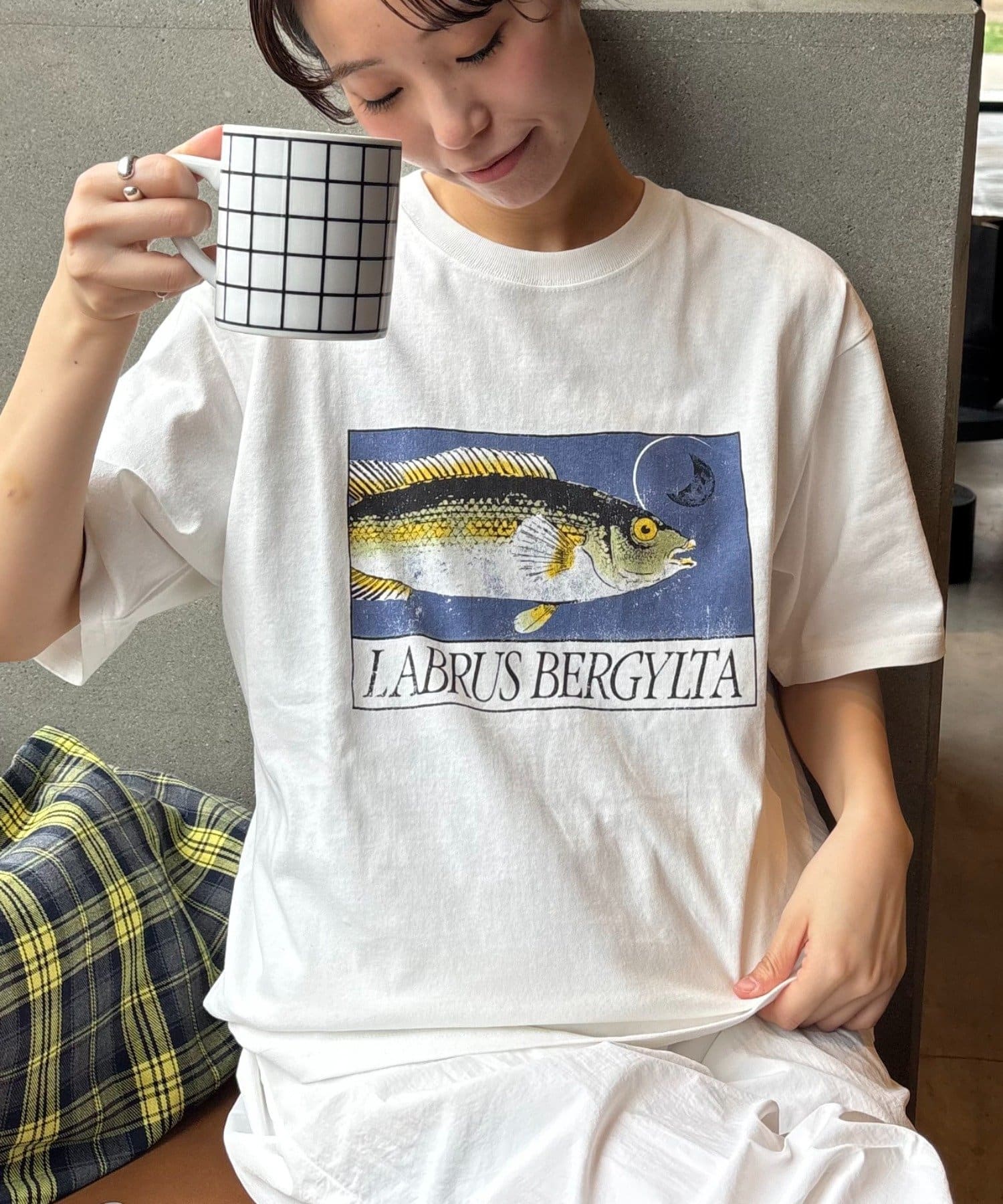 CIAOPANIC TYPY(チャオパニックティピー) 【UNISEX】レトロ魚TEE