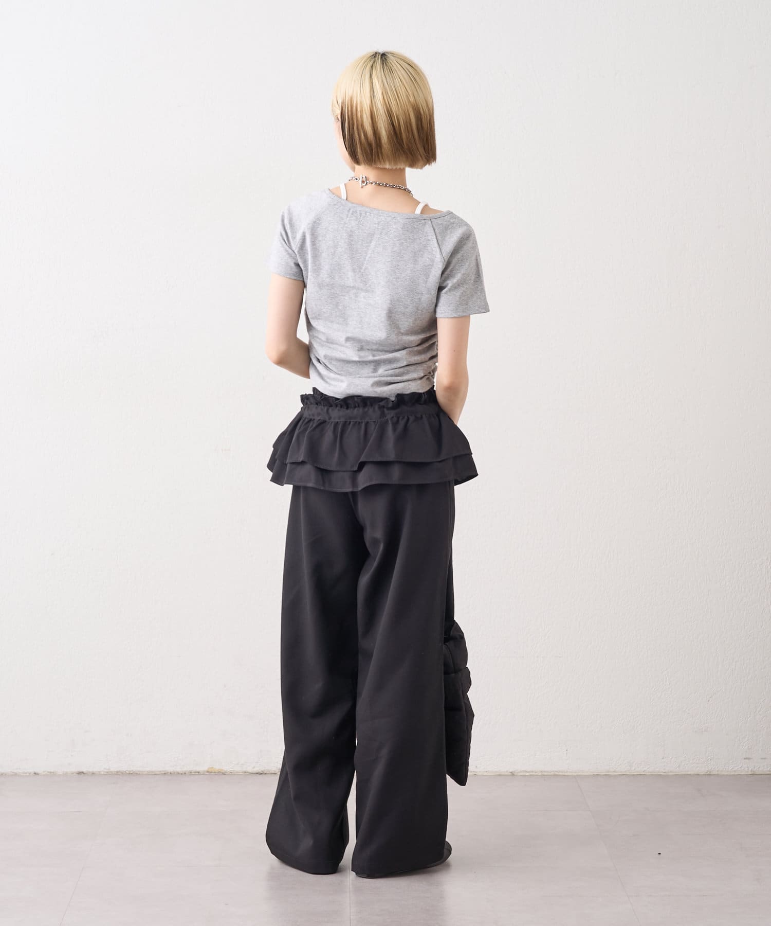 w closet(ダブルクローゼット) 【2サイズ展開】フリルSETパンツ