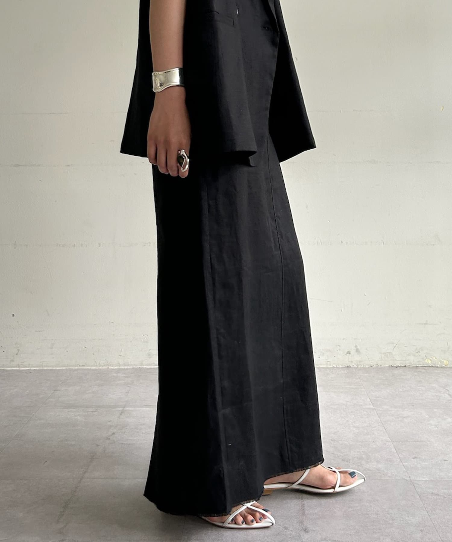 OUTLET(アウトレット) 【SHENERY】リネンタイトスカート