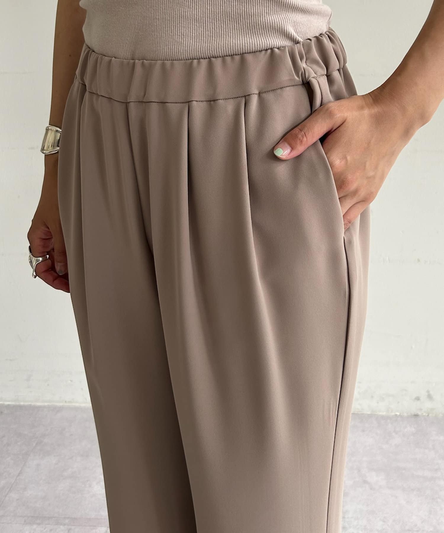 OUTLET(アウトレット) 【SHENERY】エステルダブルクロスライトパンツ