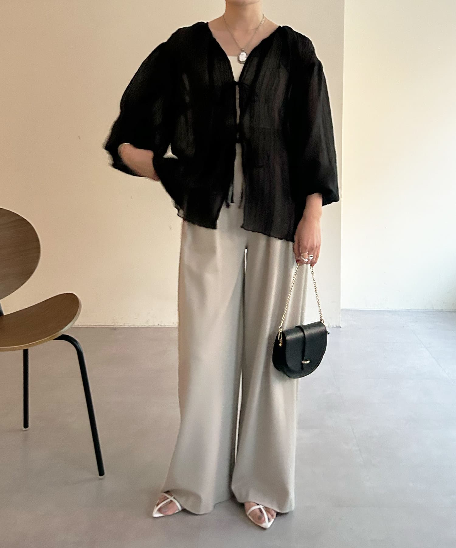 SHENERY】2WAY楊柳リボンブラウス | OUTLET(アウトレット)レディース