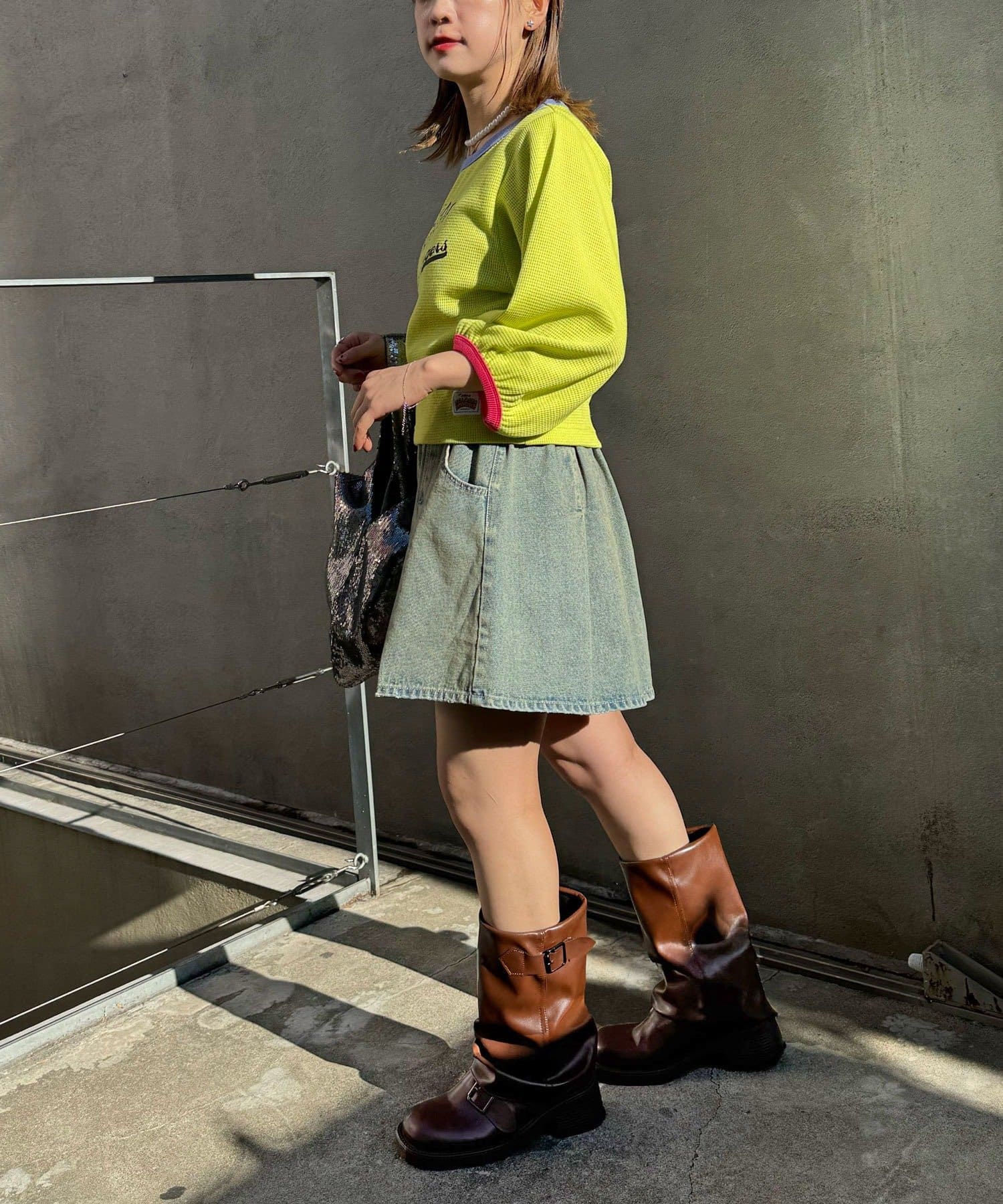 OUTLET(アウトレット) 【Ciaopanic】ASSコラボワッフルボリュームTEE