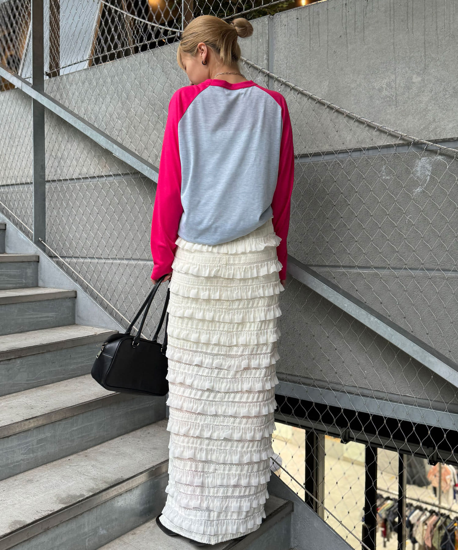 OUTLET(アウトレット) 【Ciaopanic】シアー配色肩スリットラグランTEE