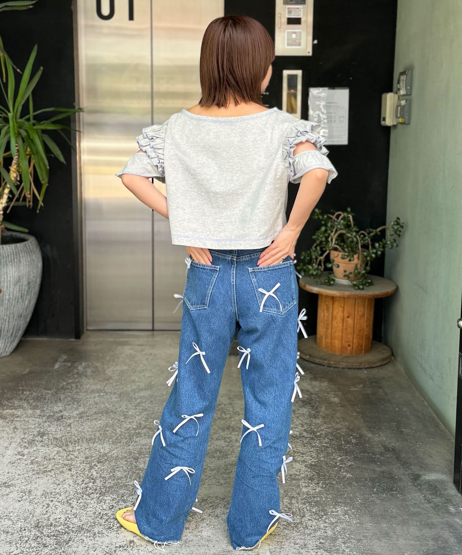 OUTLET(アウトレット) 【Ciaopanic】カットアウトハーフスリーブTee