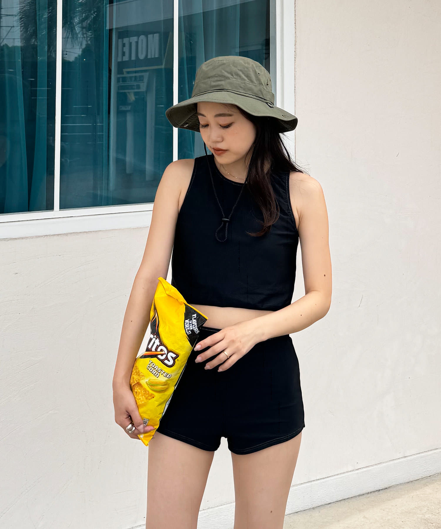 OUTLET(アウトレット) 【CIAOPANIC TYPY】配色アメスリ水着2点SET