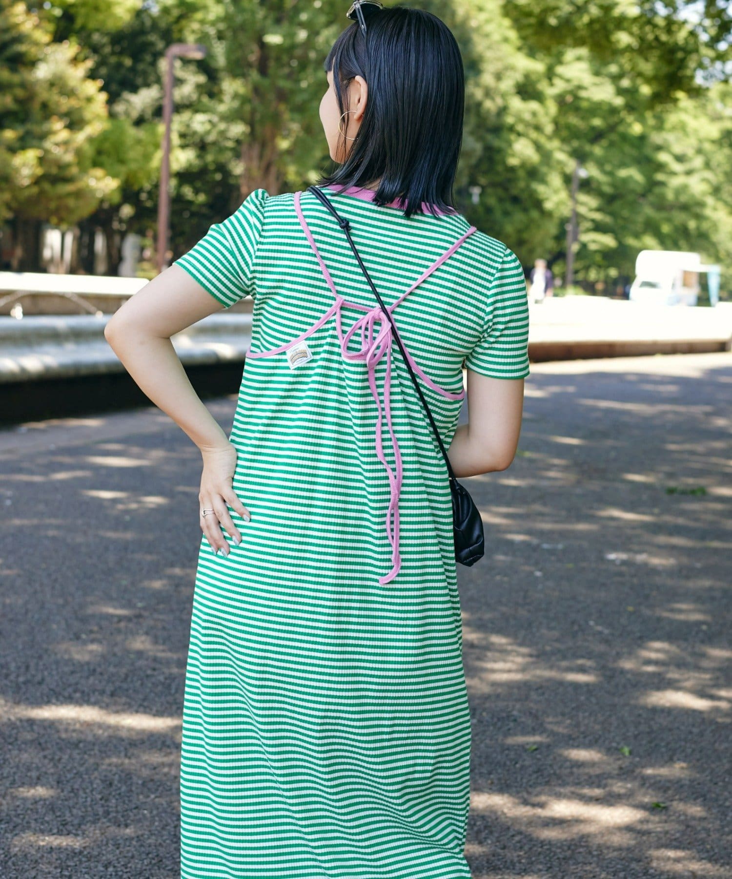 OUTLET(アウトレット) 【CIAOPANIC TYPY】Tee付きボーダーキャミワンピ