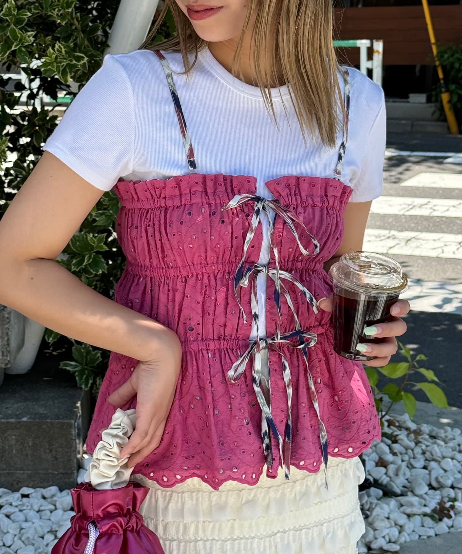 Ciaopanic】プリントリバーシブルシャーリングビスチェ | OUTLET