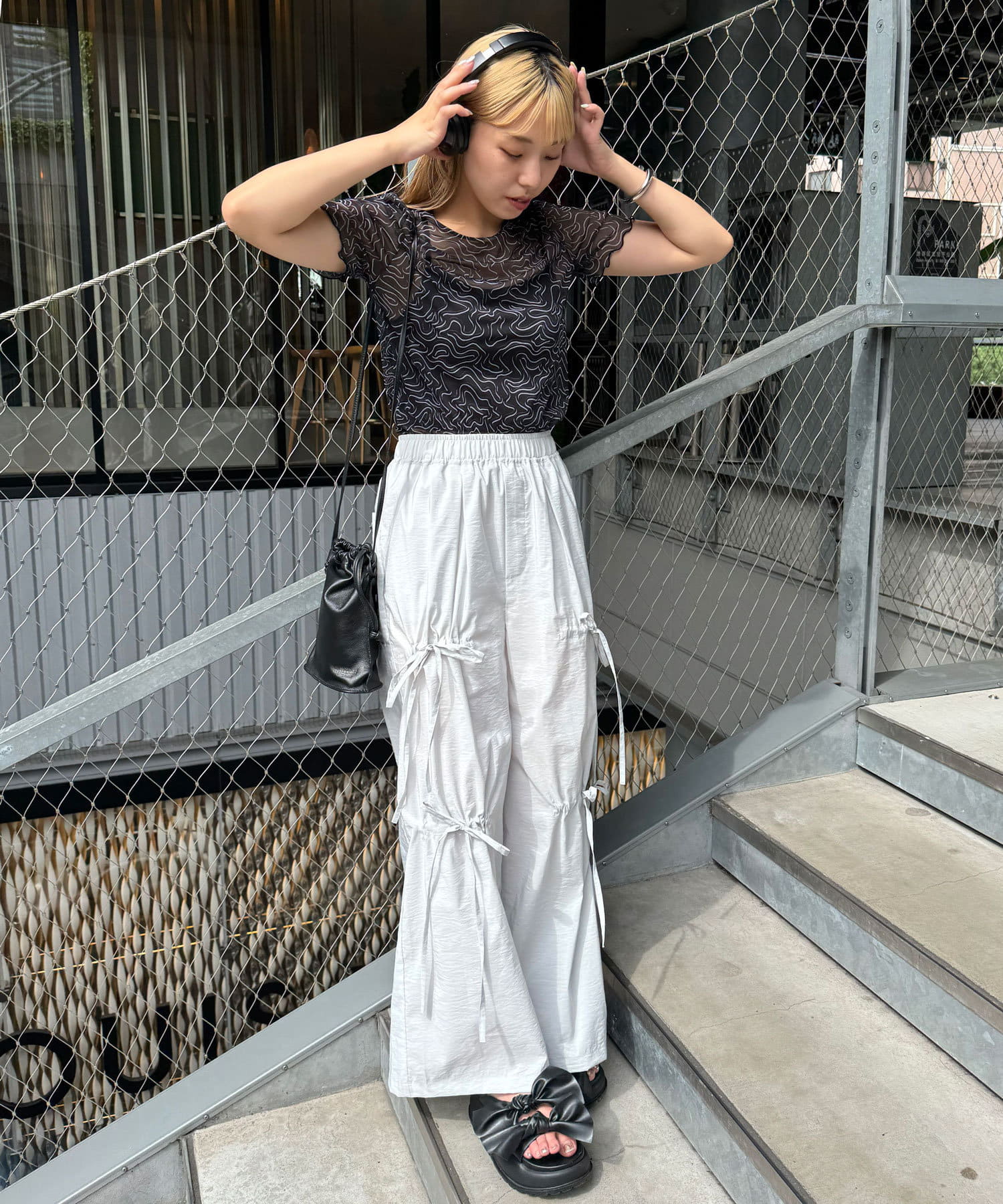 OUTLET(アウトレット) 【Ciaopanic】うねうねシアープリントTEE