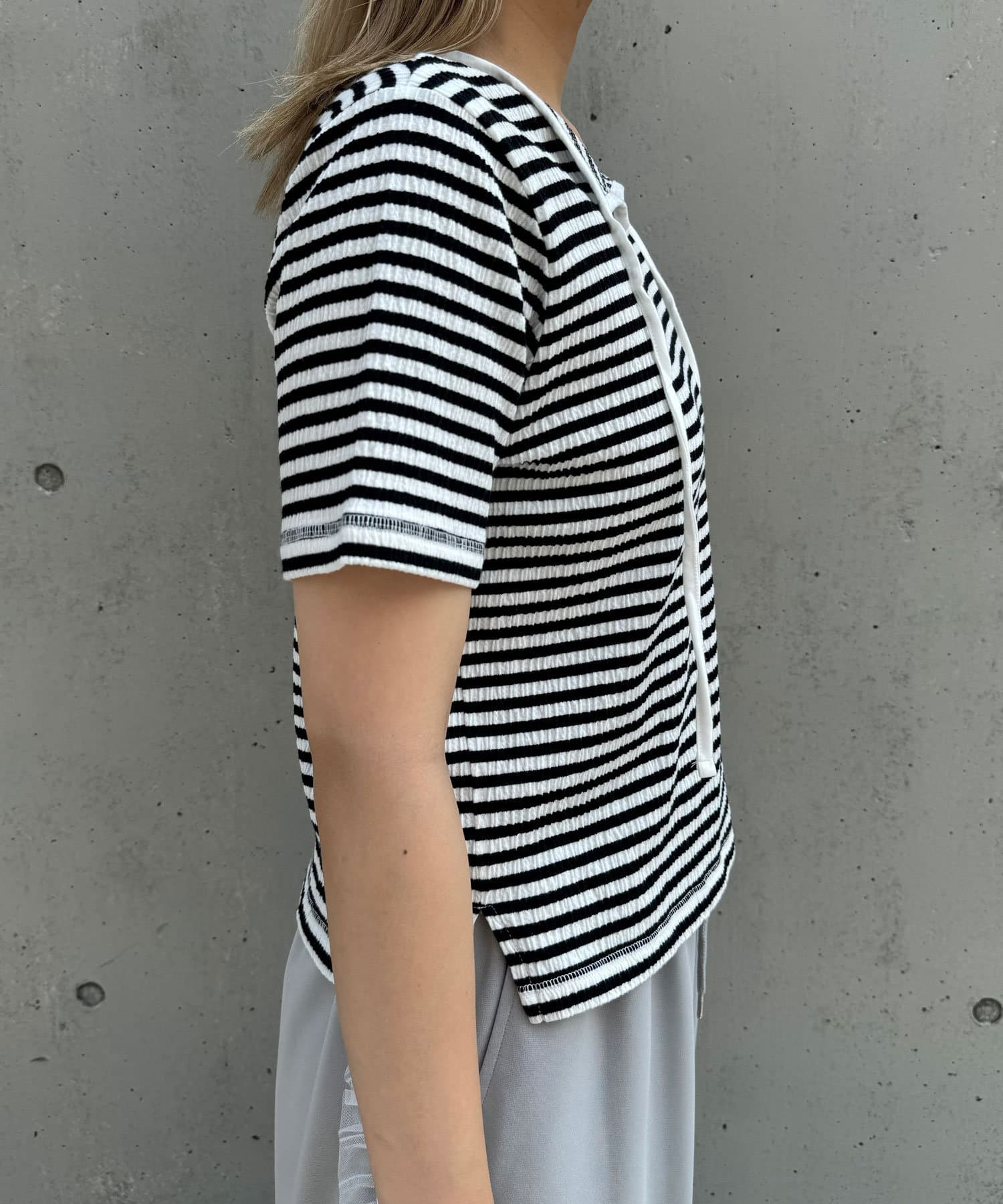 OUTLET(アウトレット) 【Ciaopanic】マルチWAYボーダーリンガーTee