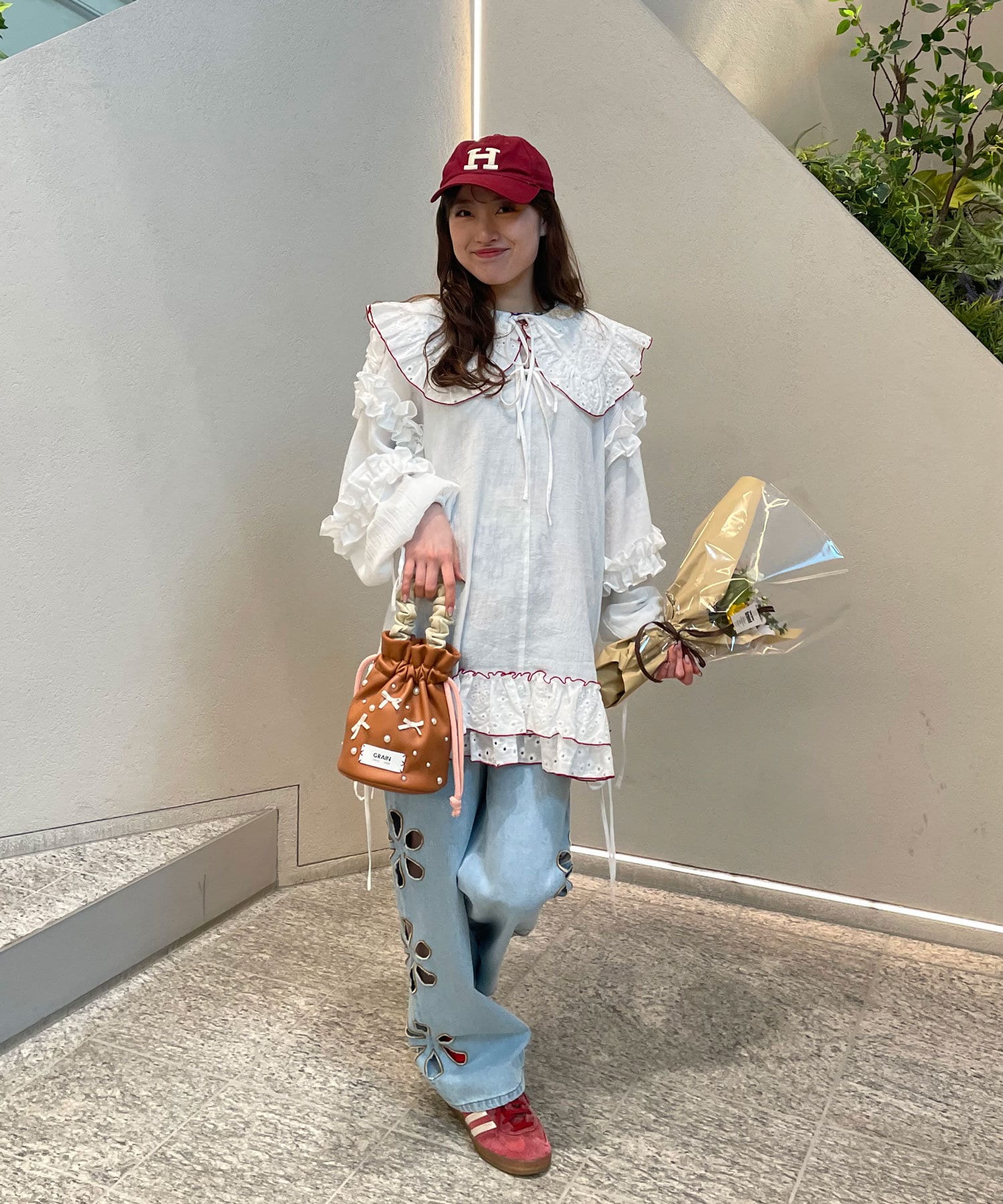 Ciaopanic】【aya×GRAIN】ギャザーハンドル巾着バッグ | OUTLET
