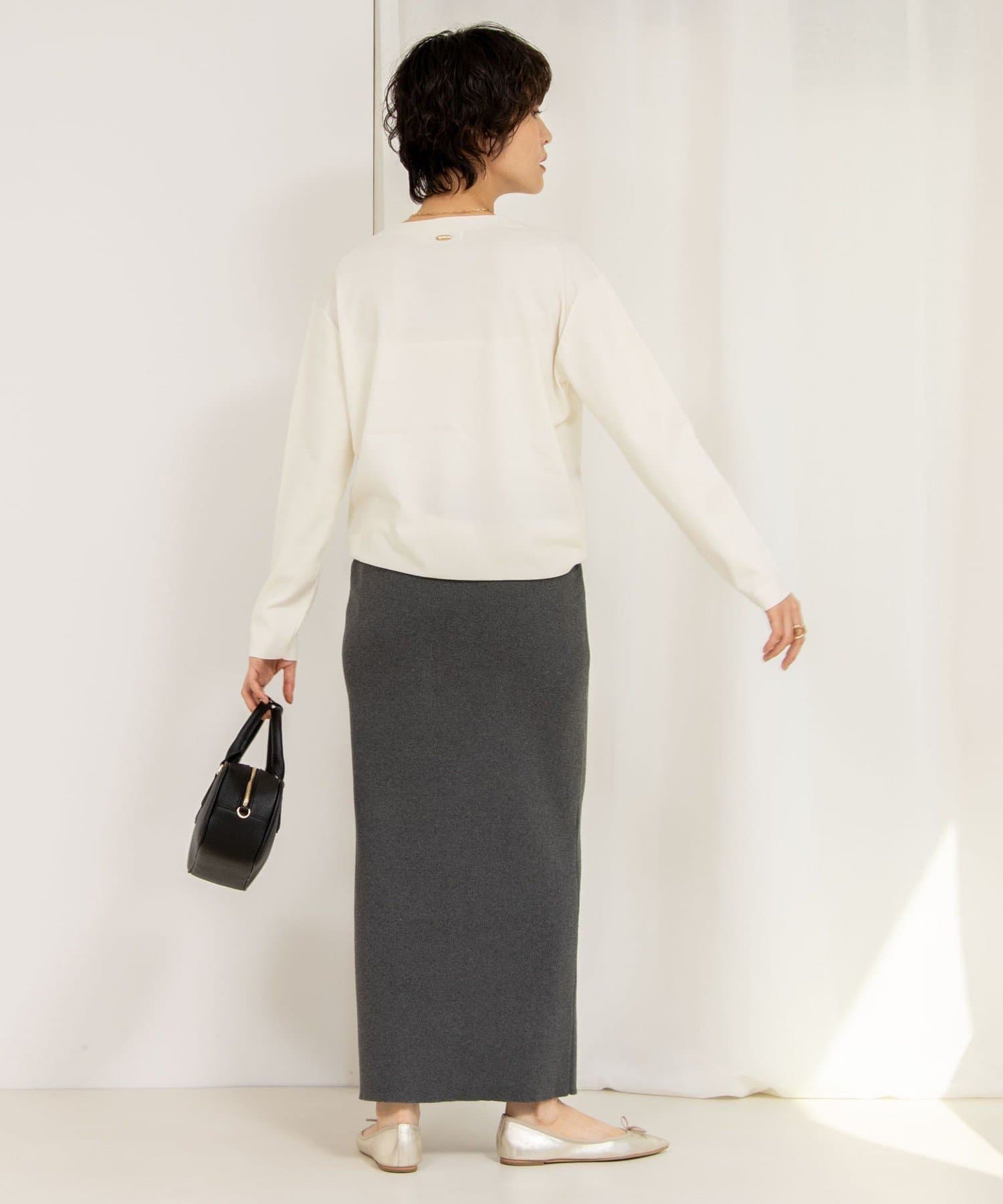 セットアップ対応》《手洗い可能》金ボタンVネックカーディガン