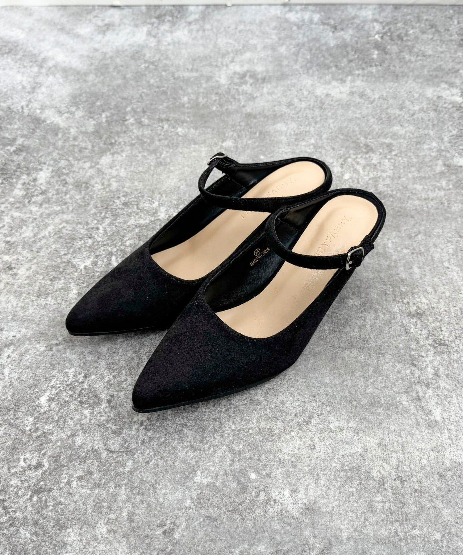 FREDY & GLOSTER(フレディ アンド グロスター) 【販売後5分で完売！/haruセレクト】フェイクスエードアンクルベルトヒール