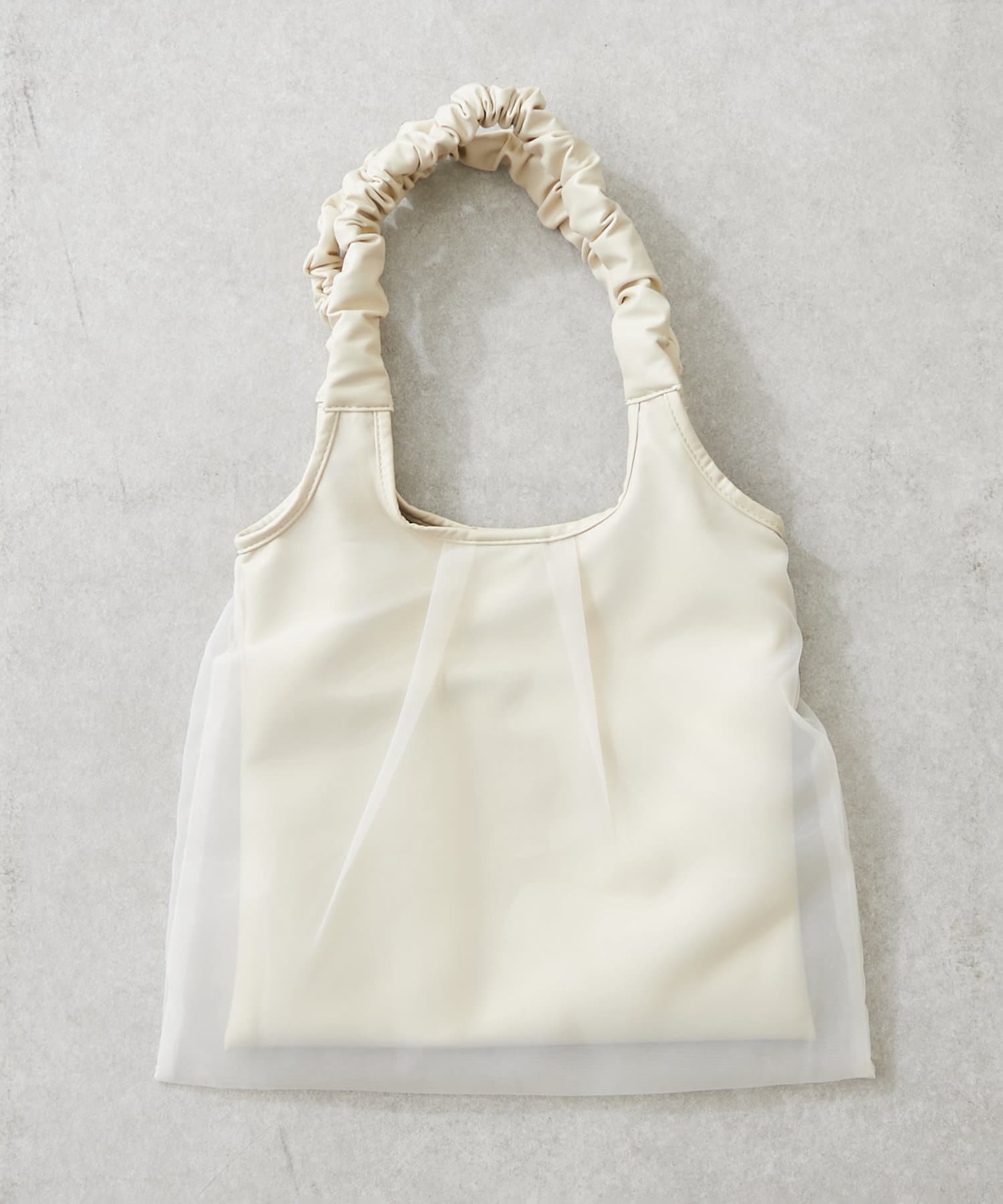 Remind me and forever(リマインドミーアンドフォーエバー) 【WEB限定】ギャザーハンドルチュールトート