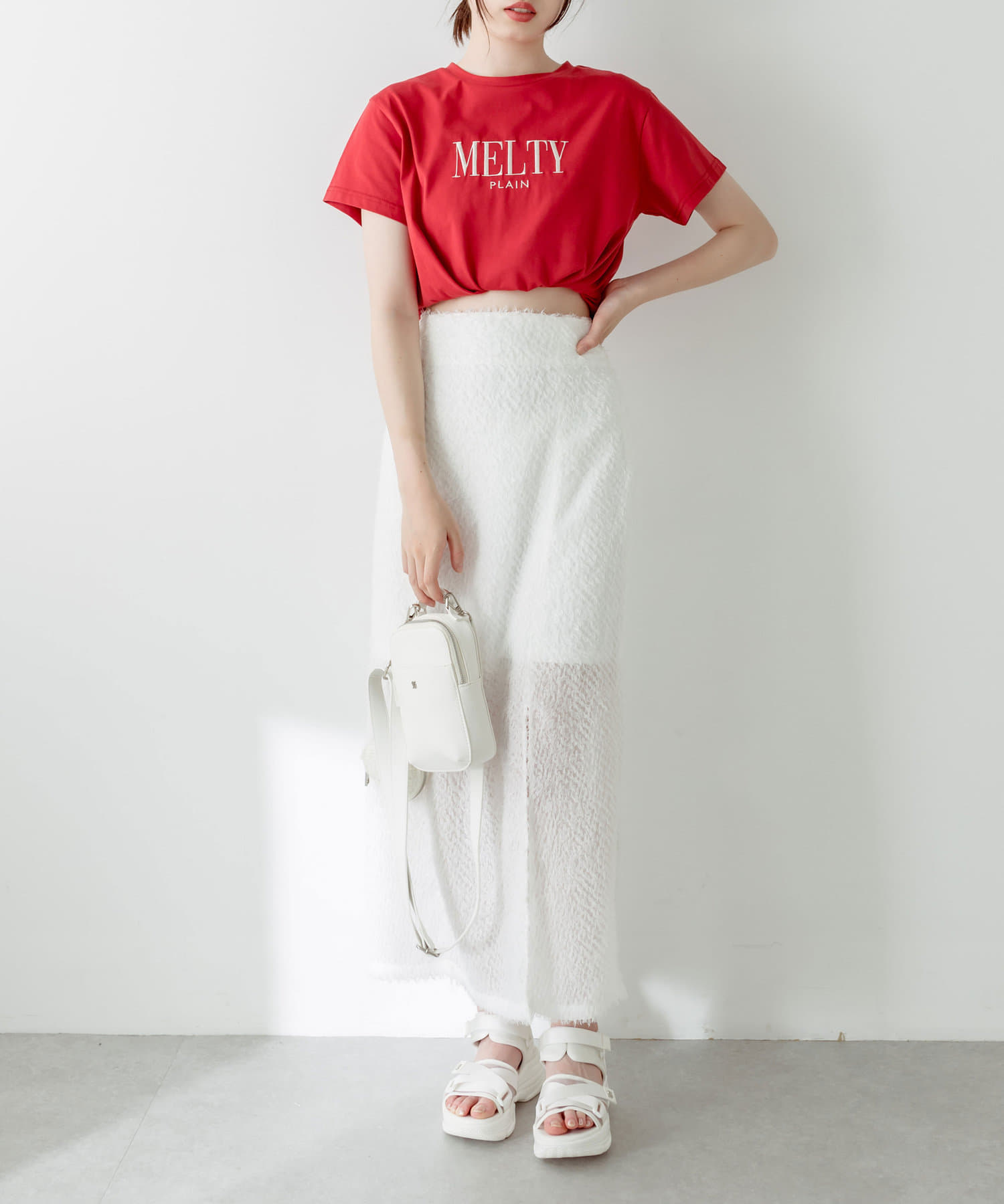 NICE CLAUP / OLIVE des OLIVE OUTLET(ナイスクラップ  / オリーブ デ オリーブ アウトレット) 【OLIVE des OLIVE】ふわふわタイトロングスカート