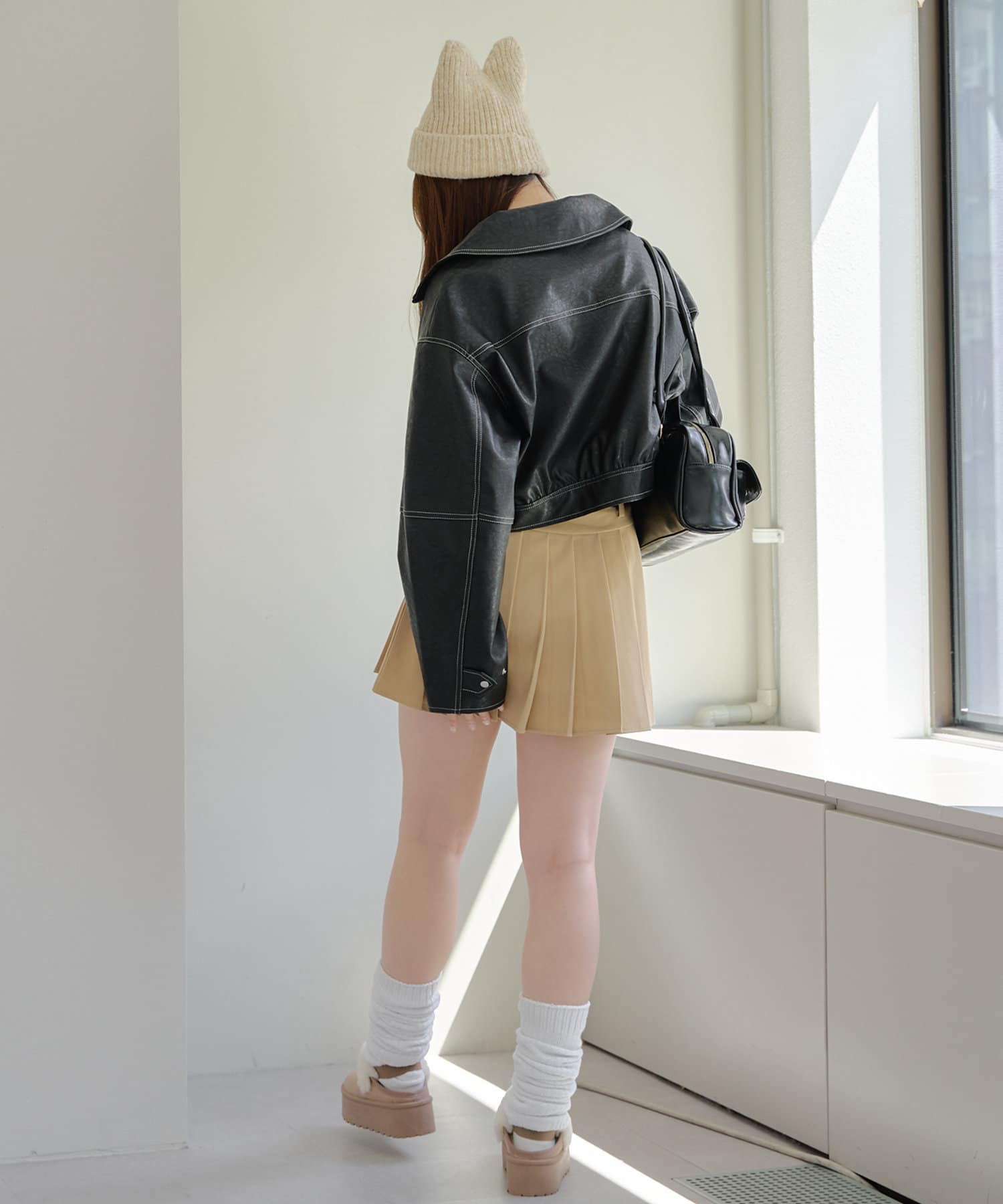 NICE CLAUP / OLIVE des OLIVE OUTLET(ナイスクラップ  / オリーブ デ オリーブ アウトレット) 【RMAF】配色ステッチＷＺＩＰブルゾン