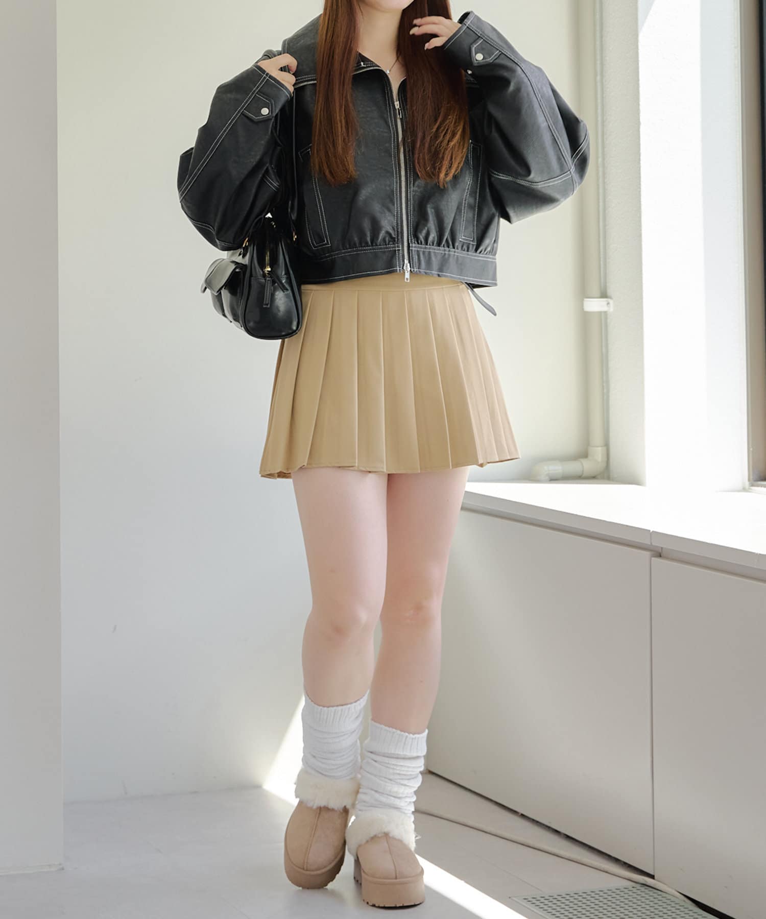 NICE CLAUP / OLIVE des OLIVE OUTLET(ナイスクラップ  / オリーブ デ オリーブ アウトレット) 【RMAF】配色ステッチＷＺＩＰブルゾン