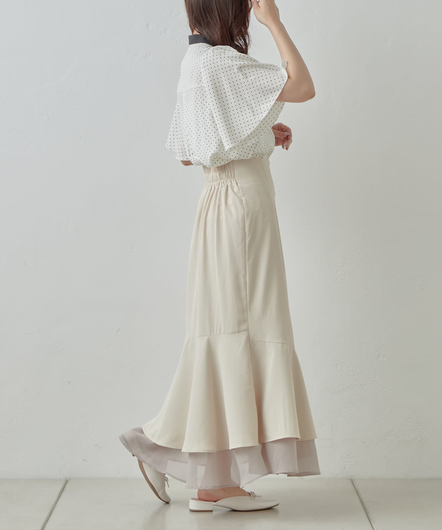 NICE CLAUP / OLIVE des OLIVE OUTLET(ナイスクラップ  / オリーブ デ オリーブ アウトレット) 【RMAF】【大人気のリバイバルアイテム】【WEB限定】配色パイピングブラウス