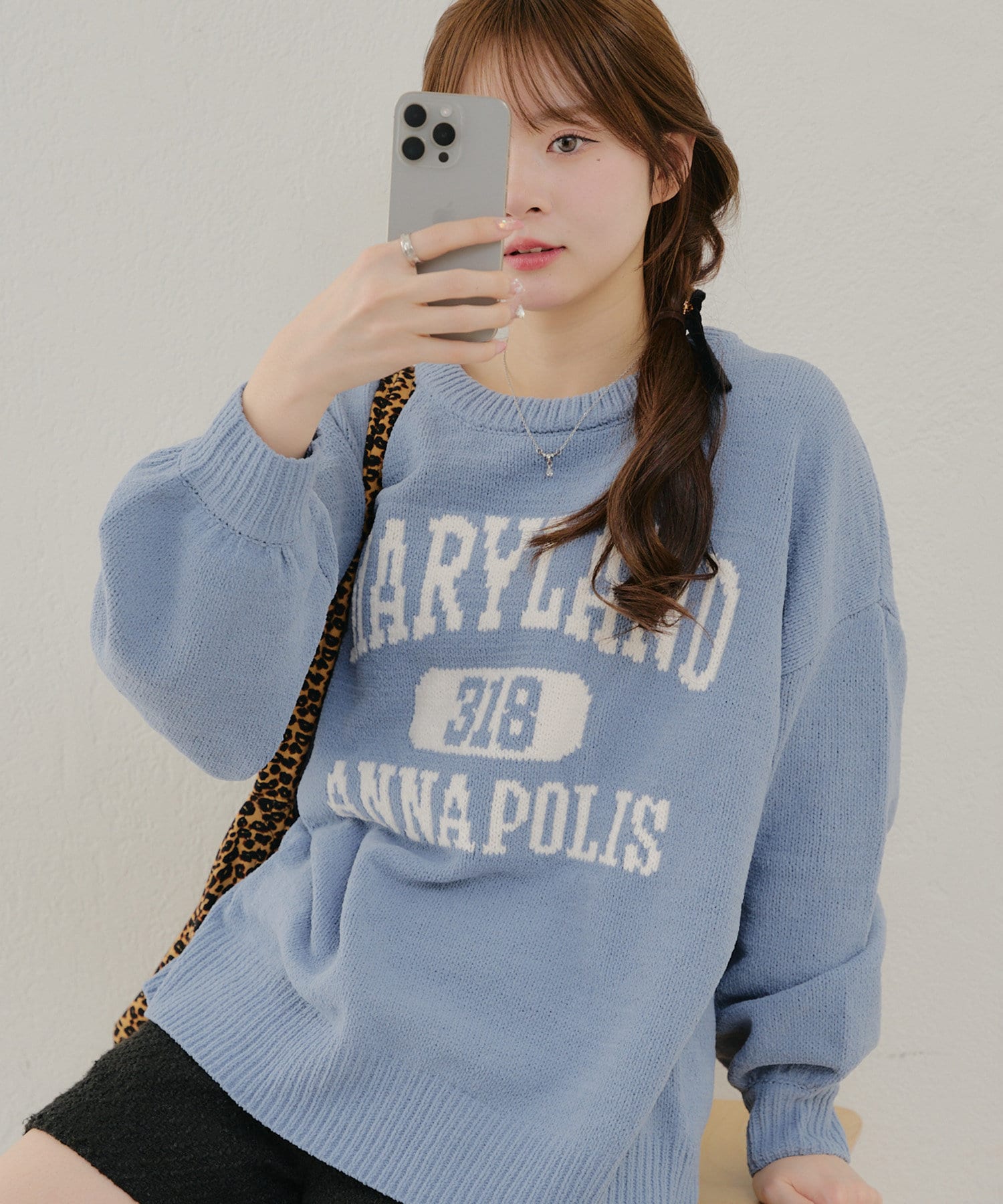 NICE CLAUP / OLIVE des OLIVE OUTLET(ナイスクラップ  / オリーブ デ オリーブ アウトレット) 【RMAF】カレッジマットモールプルオーバー
