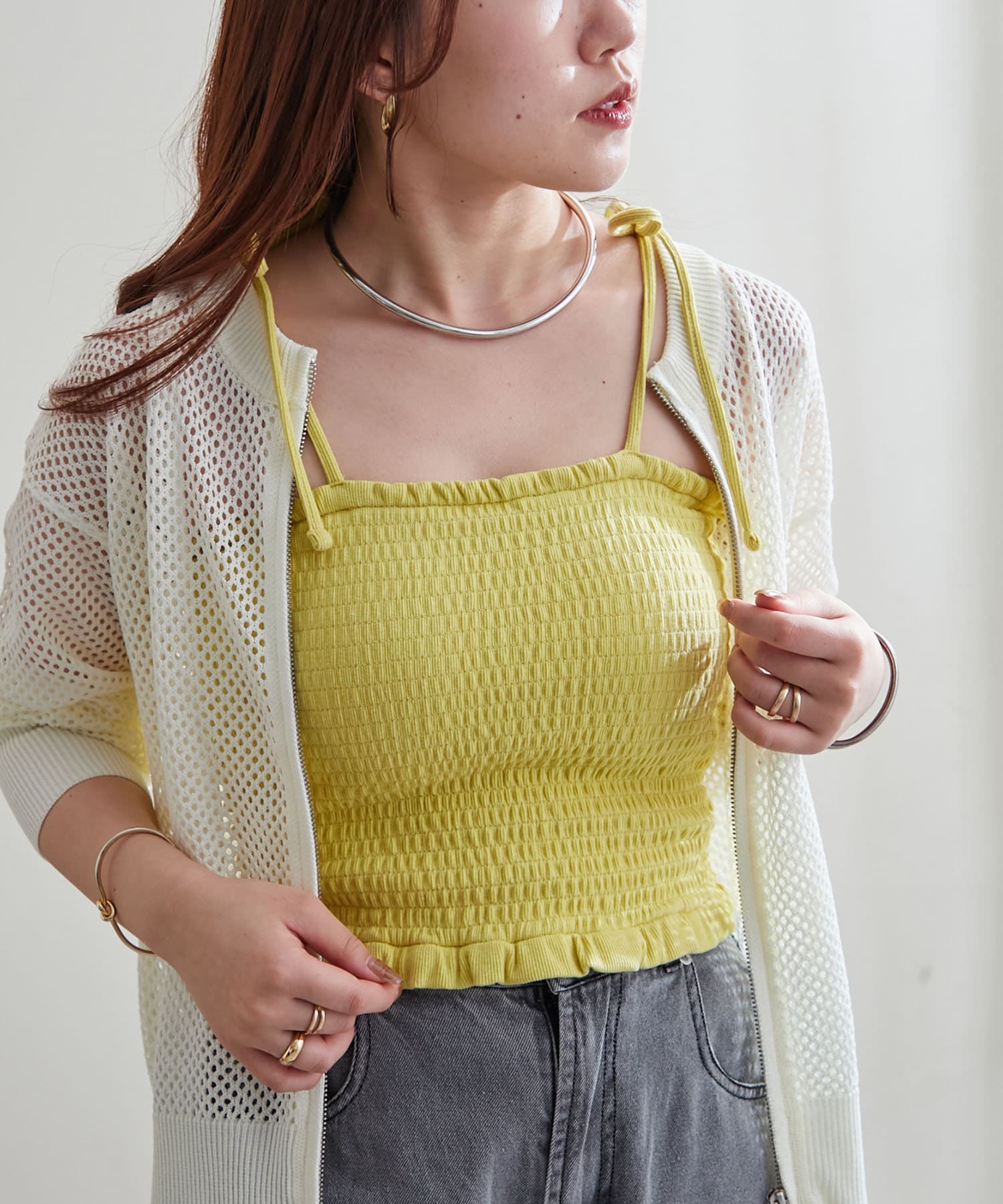 NICE CLAUP / OLIVE des OLIVE OUTLET(ナイスクラップ  / オリーブ デ オリーブ アウトレット) 【RMAF】シャーリングブラトップ