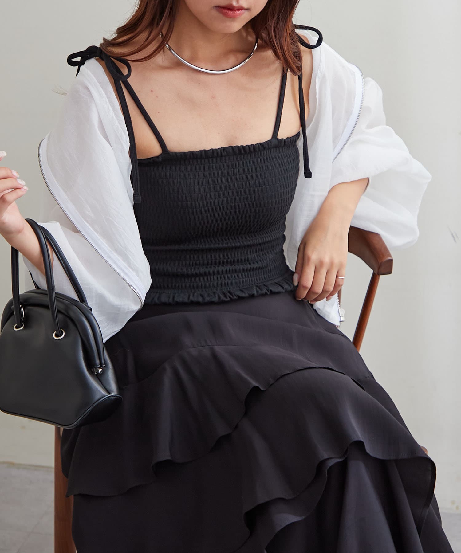 NICE CLAUP / OLIVE des OLIVE OUTLET(ナイスクラップ  / オリーブ デ オリーブ アウトレット) 【RMAF】シャーリングブラトップ