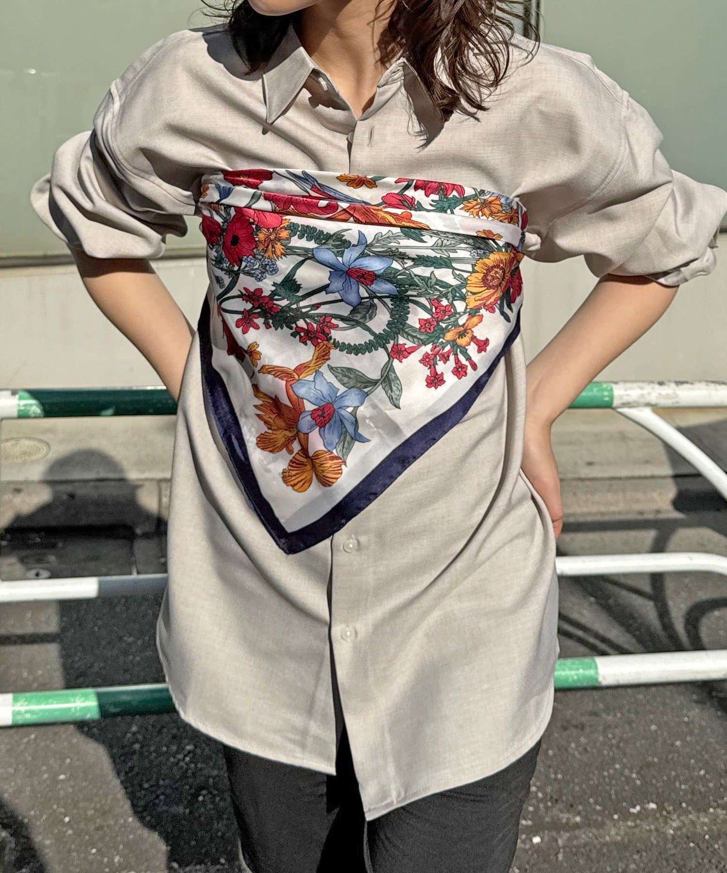 Lattice(ラティス) 【WEB限定/人気の為再入荷】フラワースカーフ
