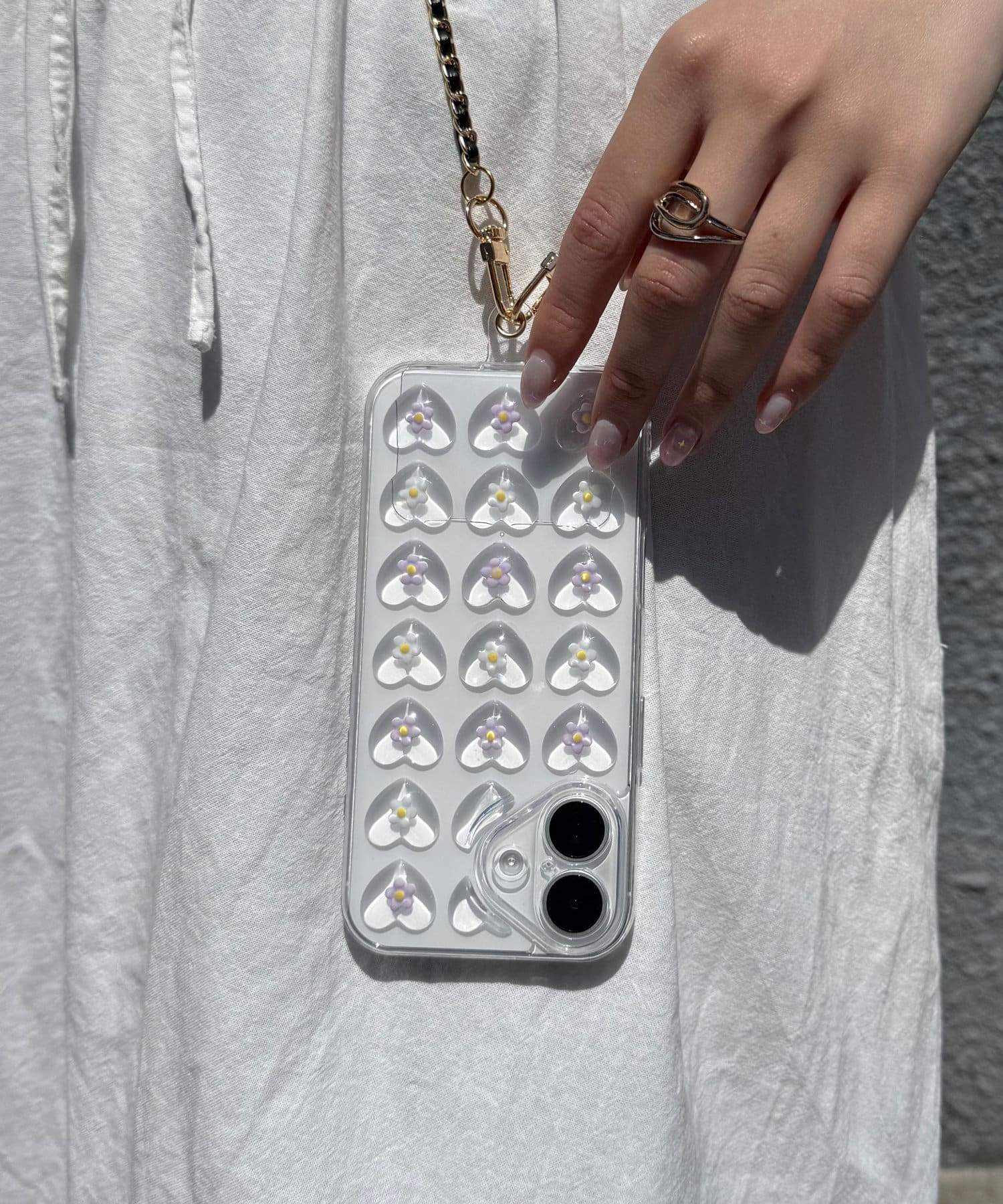 フラワースマホケース(iPhone16) | Lattice(ラティス)レディース