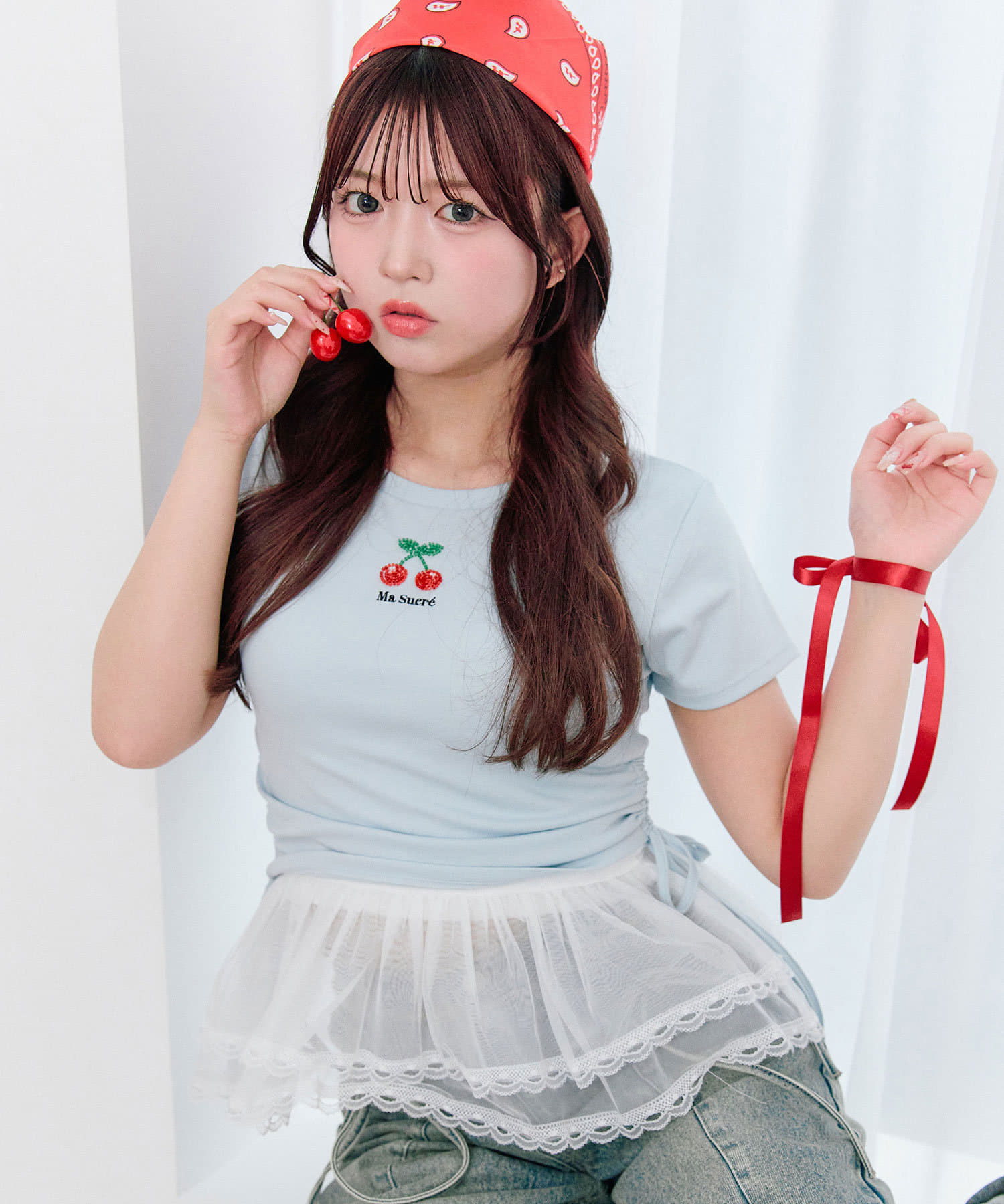 OLIVE des OLIVE(オリーブ デ オリーブ) 【Cherry Collection】チェリーTシャツ