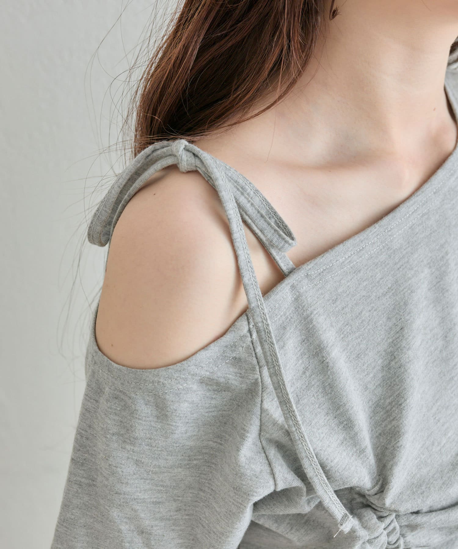 OLIVE des OLIVE(オリーブ デ オリーブ) ドロストワンショルTシャツ