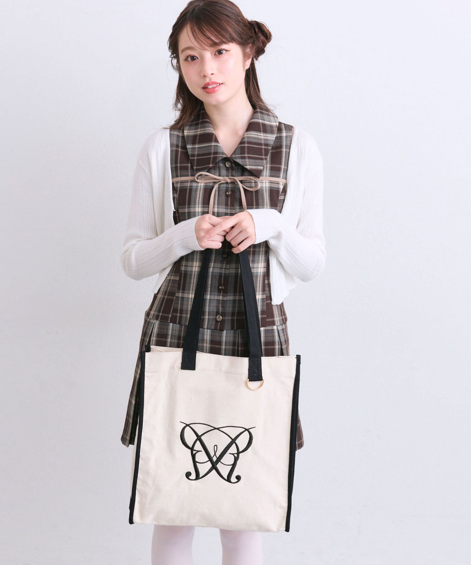 A4.うちわがすっぽり入る】Aimerianejoie縦長トートバッグ