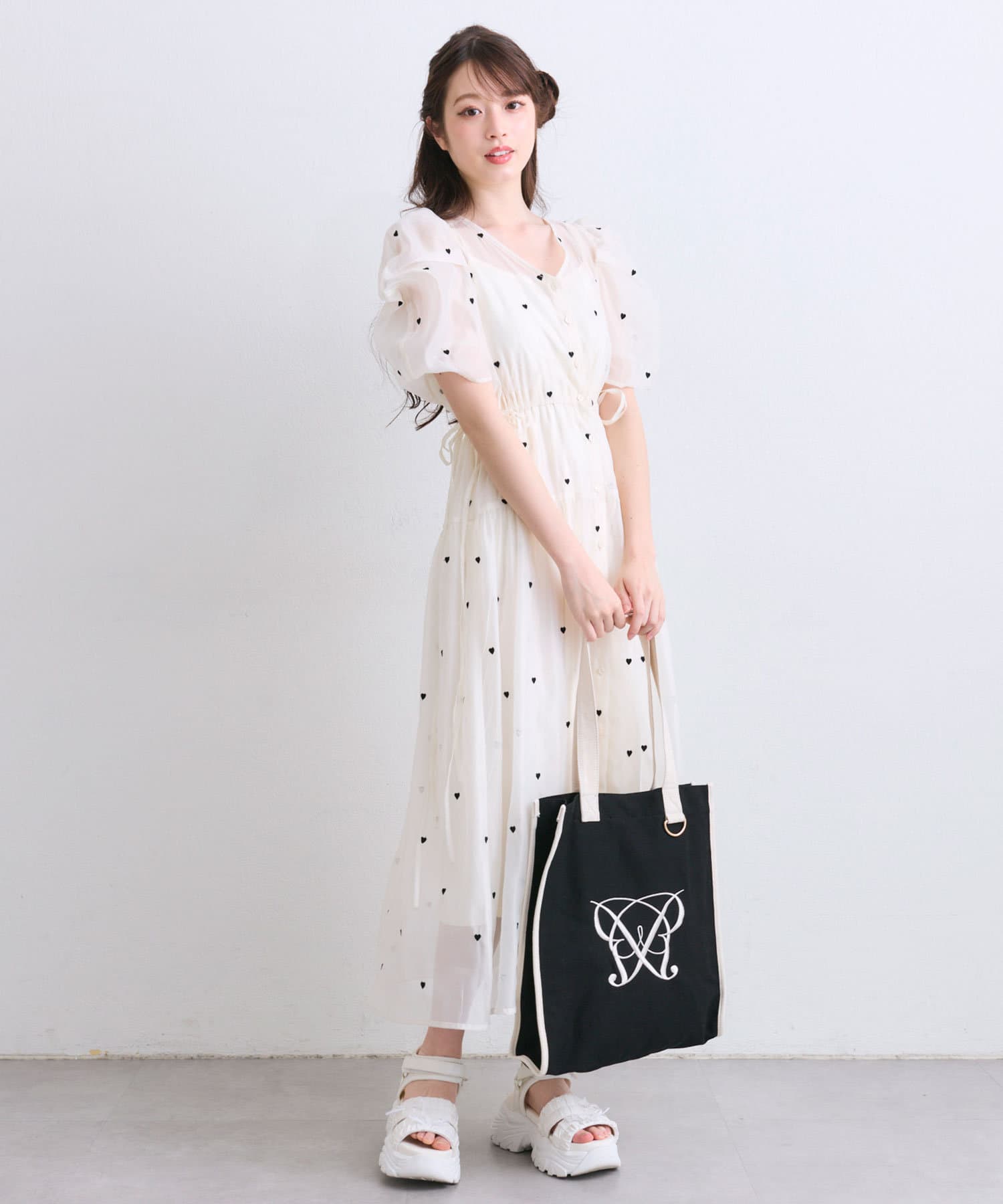 OLIVE des OLIVE(オリーブ デ オリーブ) 【A4.うちわがすっぽり入る】Aimerianejoie縦長トートバッグ
