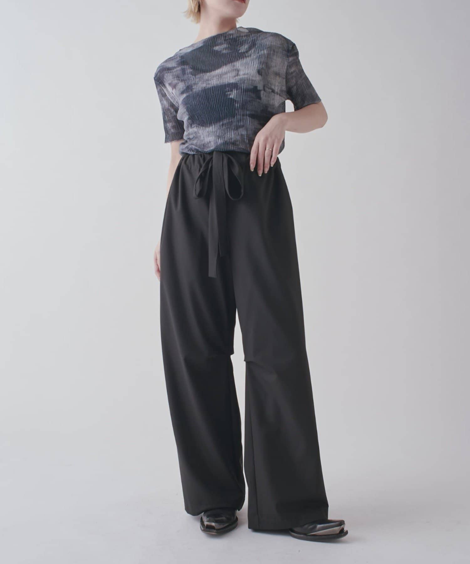 Lui's(ルイス) 【軽量/通気性◎】プリーツシアートップス