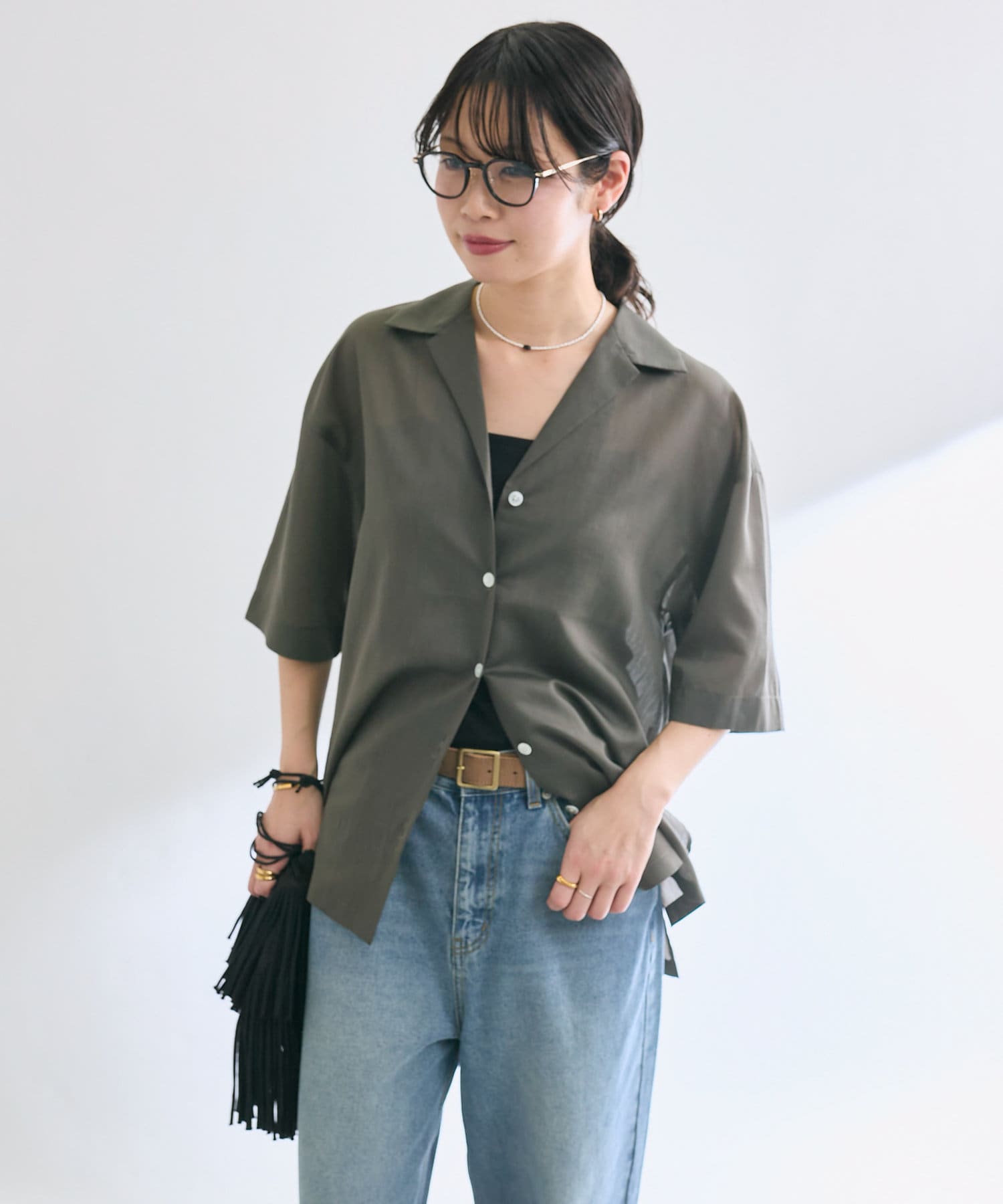 RIVE DROITE(リヴドロワ) 予約【MYSELFbyRD（マイセルフバイリヴドロワ）】OpenCollarShirt