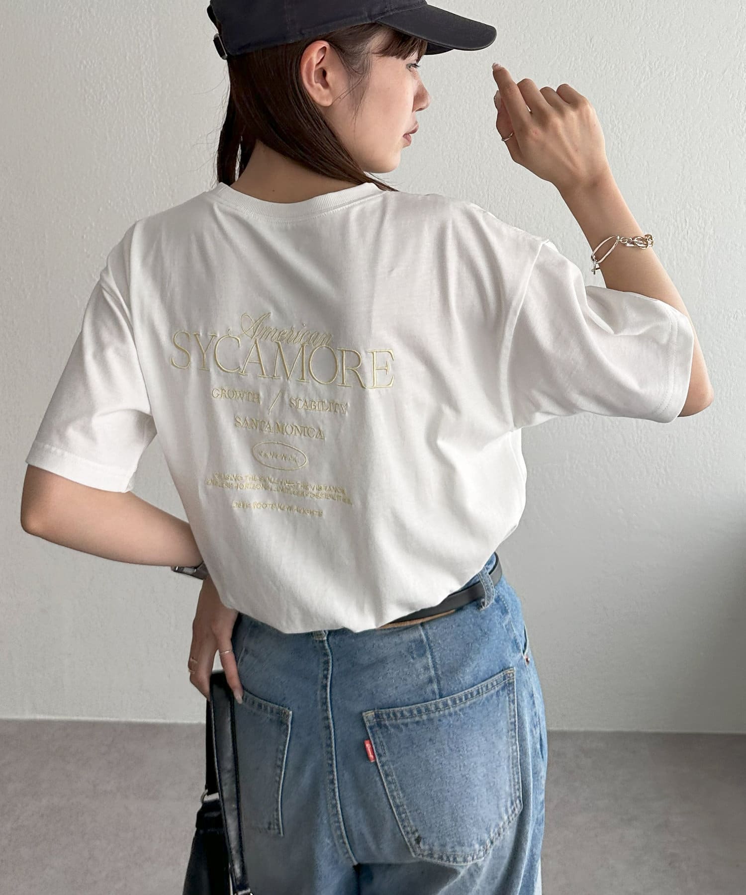 A CHOCK★刺繍ロゴ ユニセックス コットンシャツ AK12 グラフィック＆ストライプ襟付きクロップドサッカーシャツ