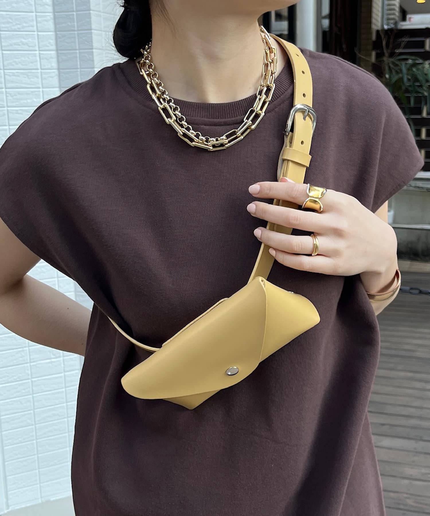 DOUDOU(ドゥドゥ) レザーベルトバッグ