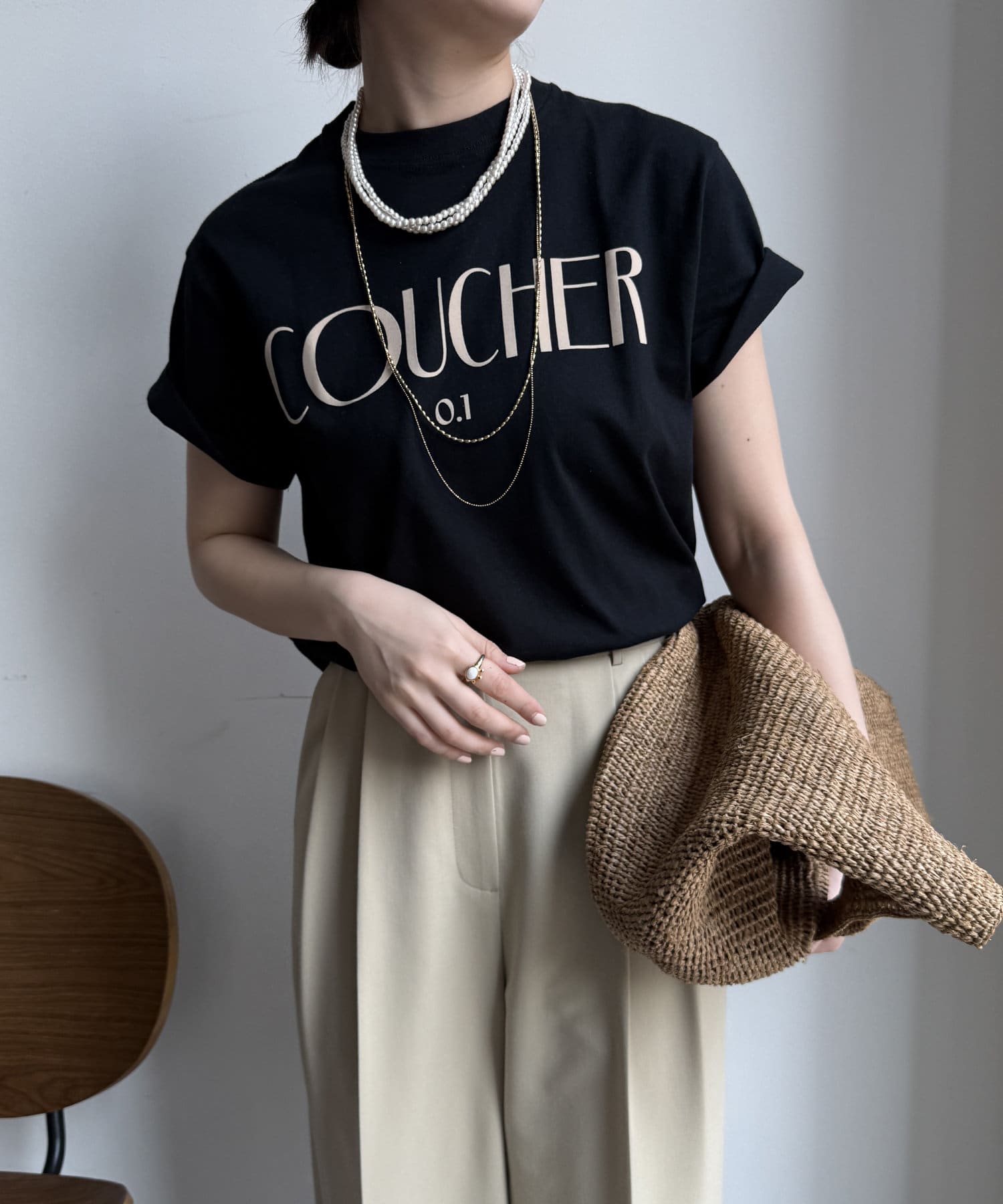 DOUDOU(ドゥドゥ) 【WEB限定】フロントバック両面ロゴTEE