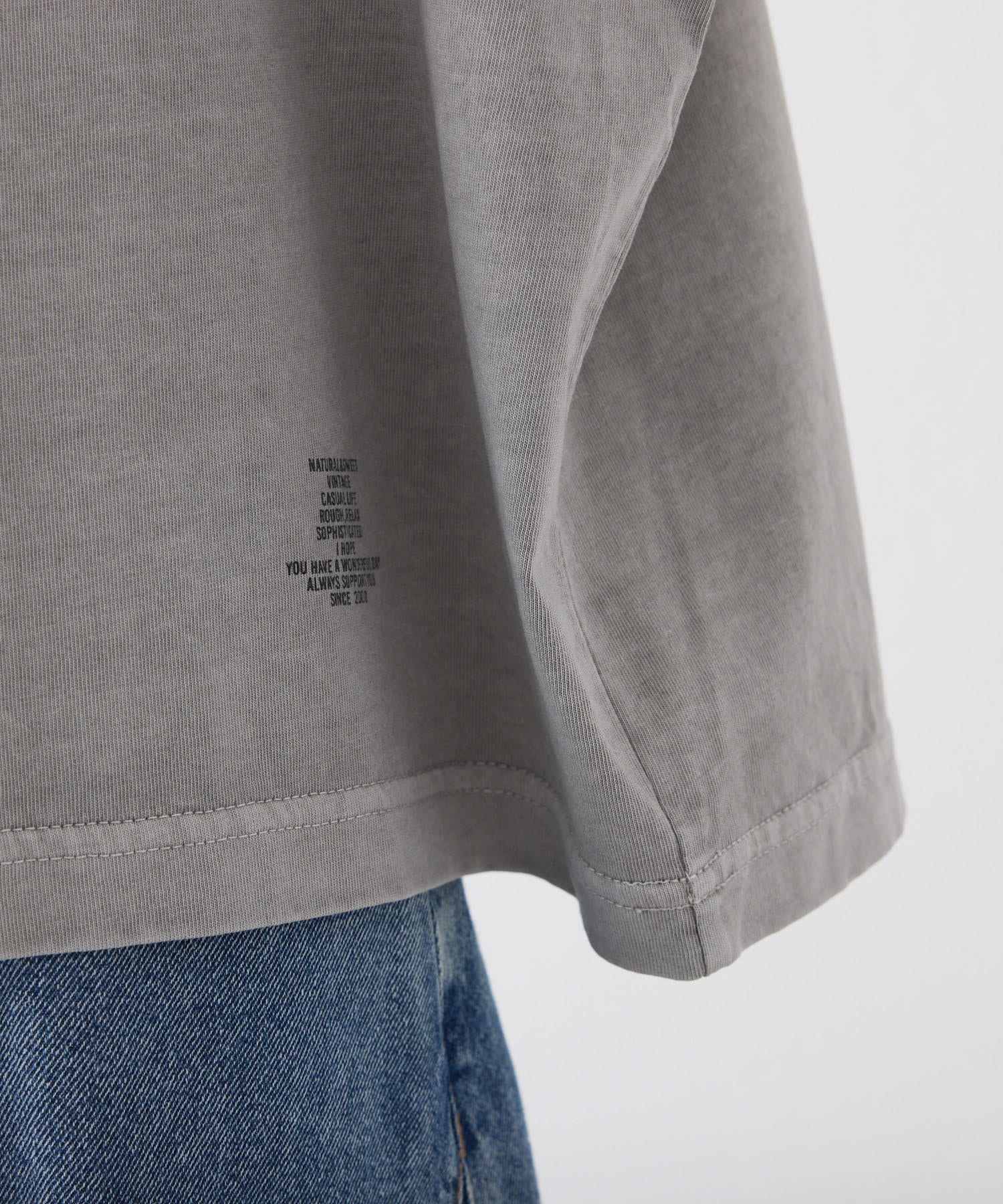 PUAL CE CIN(ピュアルセシン) スーピマコットンBIGロゴショートTシャツ