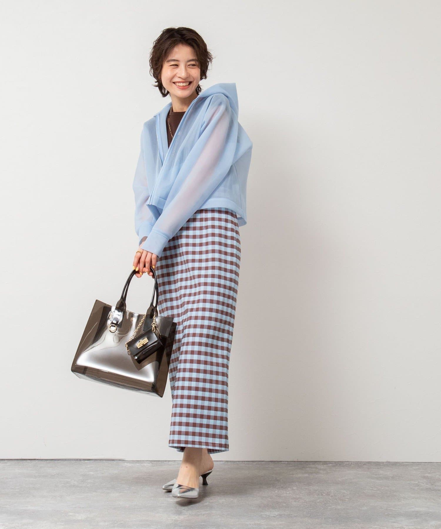 ギンガムチェックロングタイトスカート | NOLLEY'S(ノーリーズ