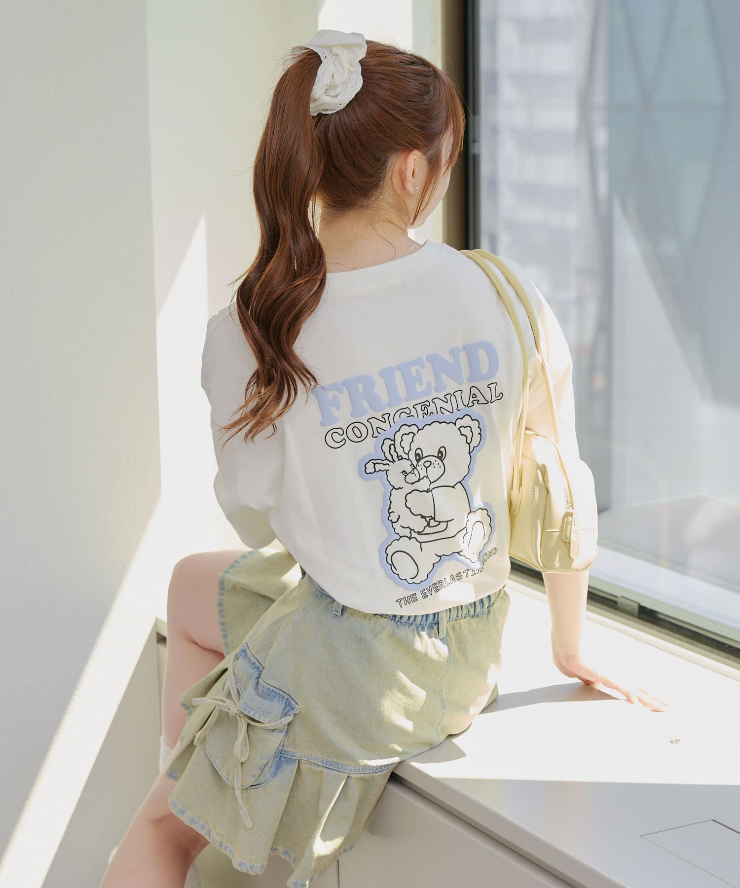 NICE CLAUP / OLIVE des OLIVE OUTLET(ナイスクラップ  / オリーブ デ オリーブ アウトレット) 【RMAF】【MARCHES】くま&うさぎプリントT