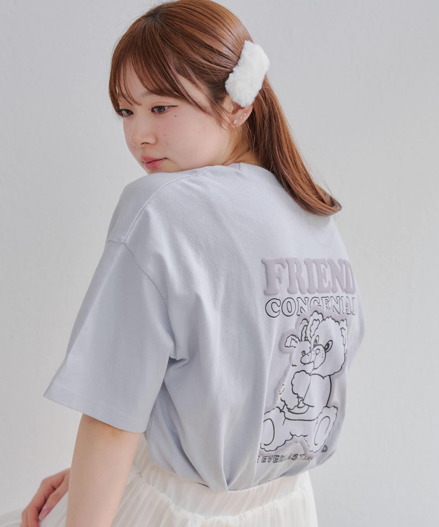 NICE CLAUP / OLIVE des OLIVE OUTLET(ナイスクラップ  / オリーブ デ オリーブ アウトレット) 【RMAF】【MARCHES】くま&うさぎプリントT