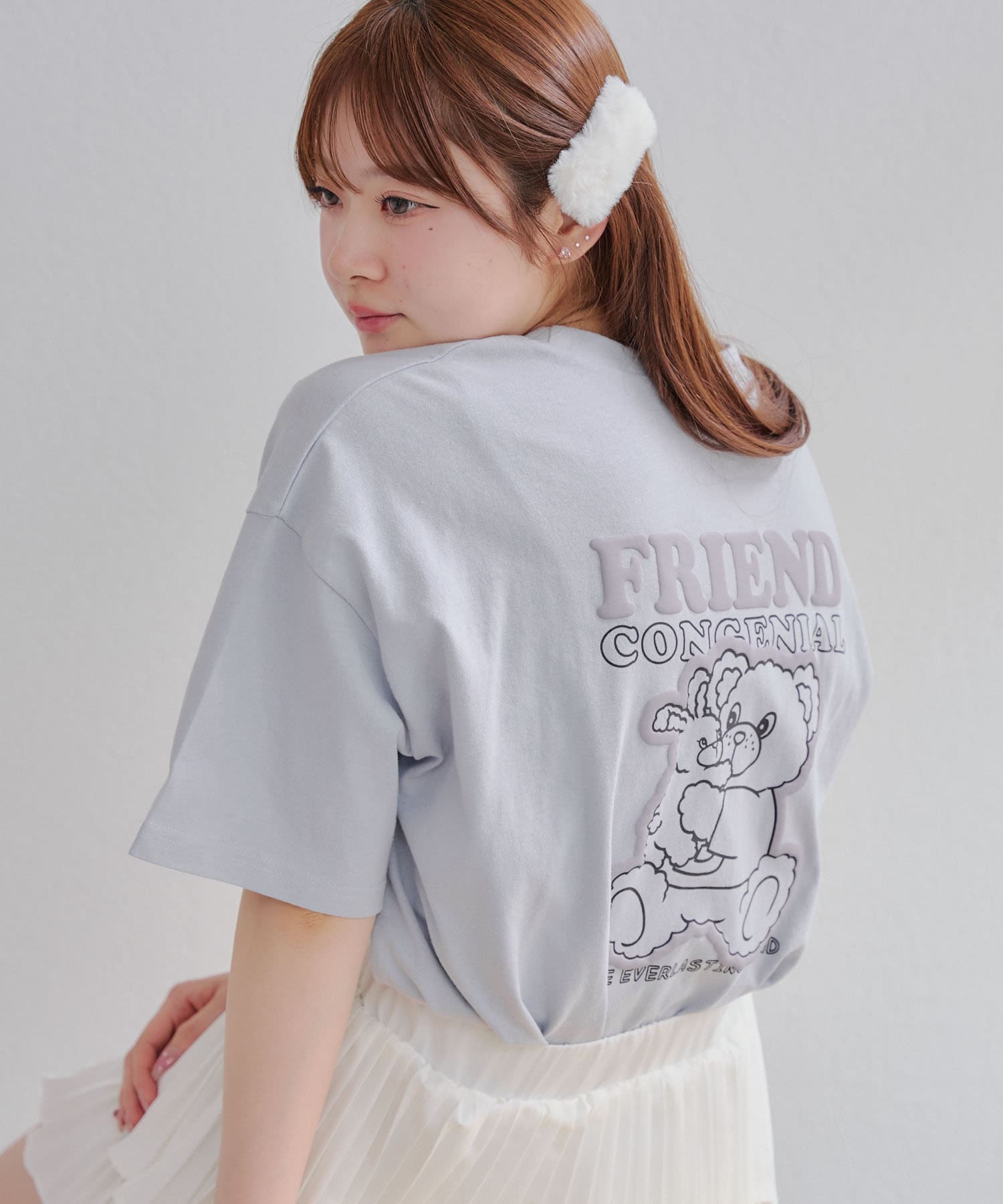 NICE CLAUP / OLIVE des OLIVE OUTLET(ナイスクラップ  / オリーブ デ オリーブ アウトレット) 【RMAF】【MARCHES】くま&うさぎプリントT